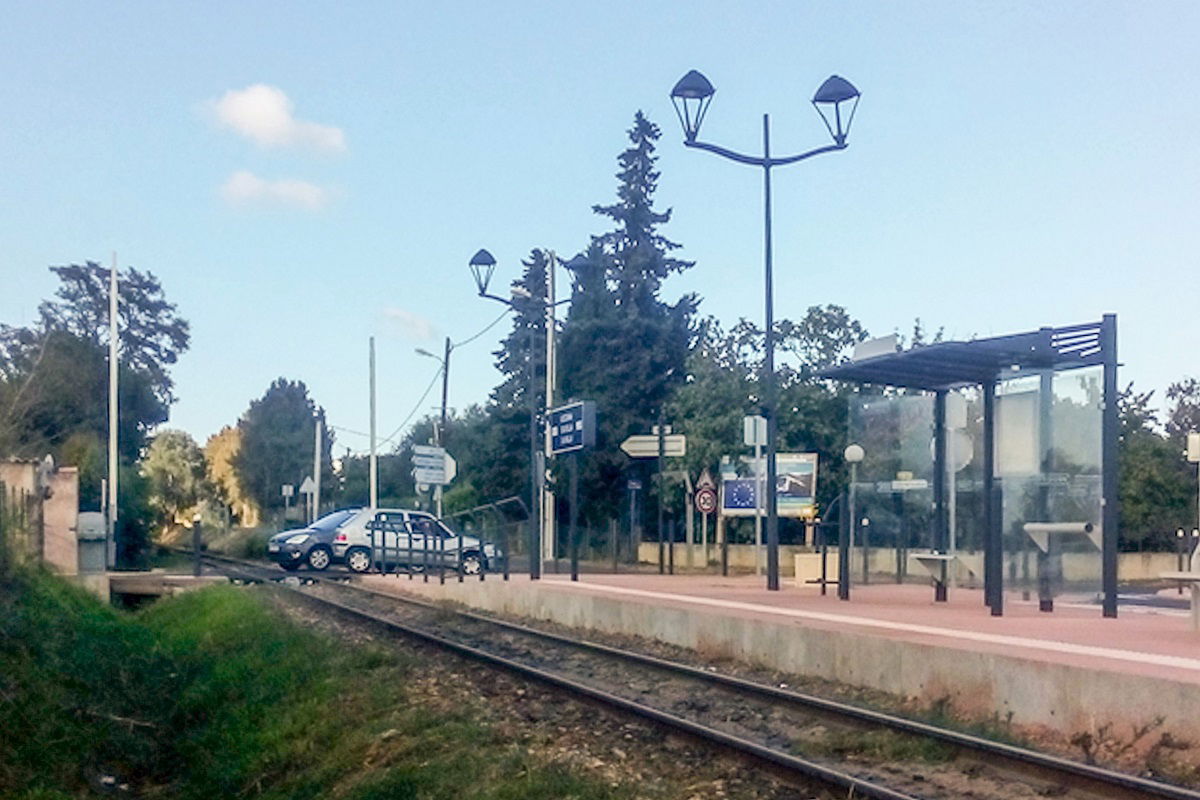 View of the (optional) train stop of L'Alivella near Lucciana (…