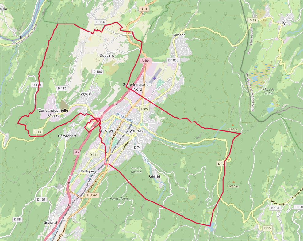 carte réalisée sur umap