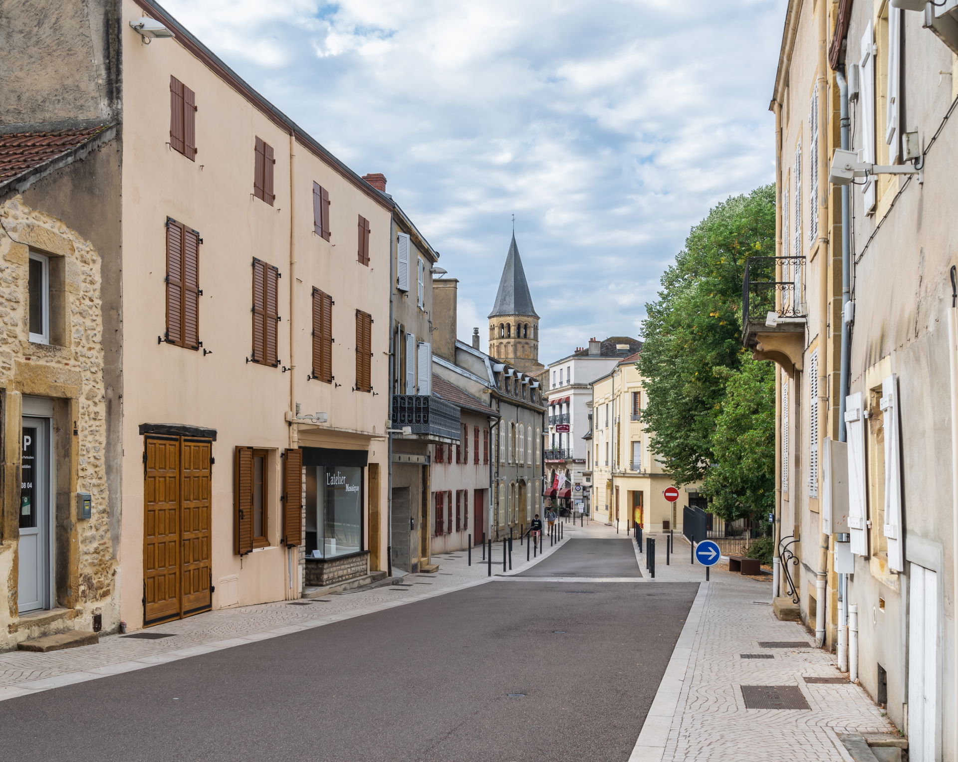 Rue de la Visitation in Paray-le-Monial, Saône-et-Loire, France