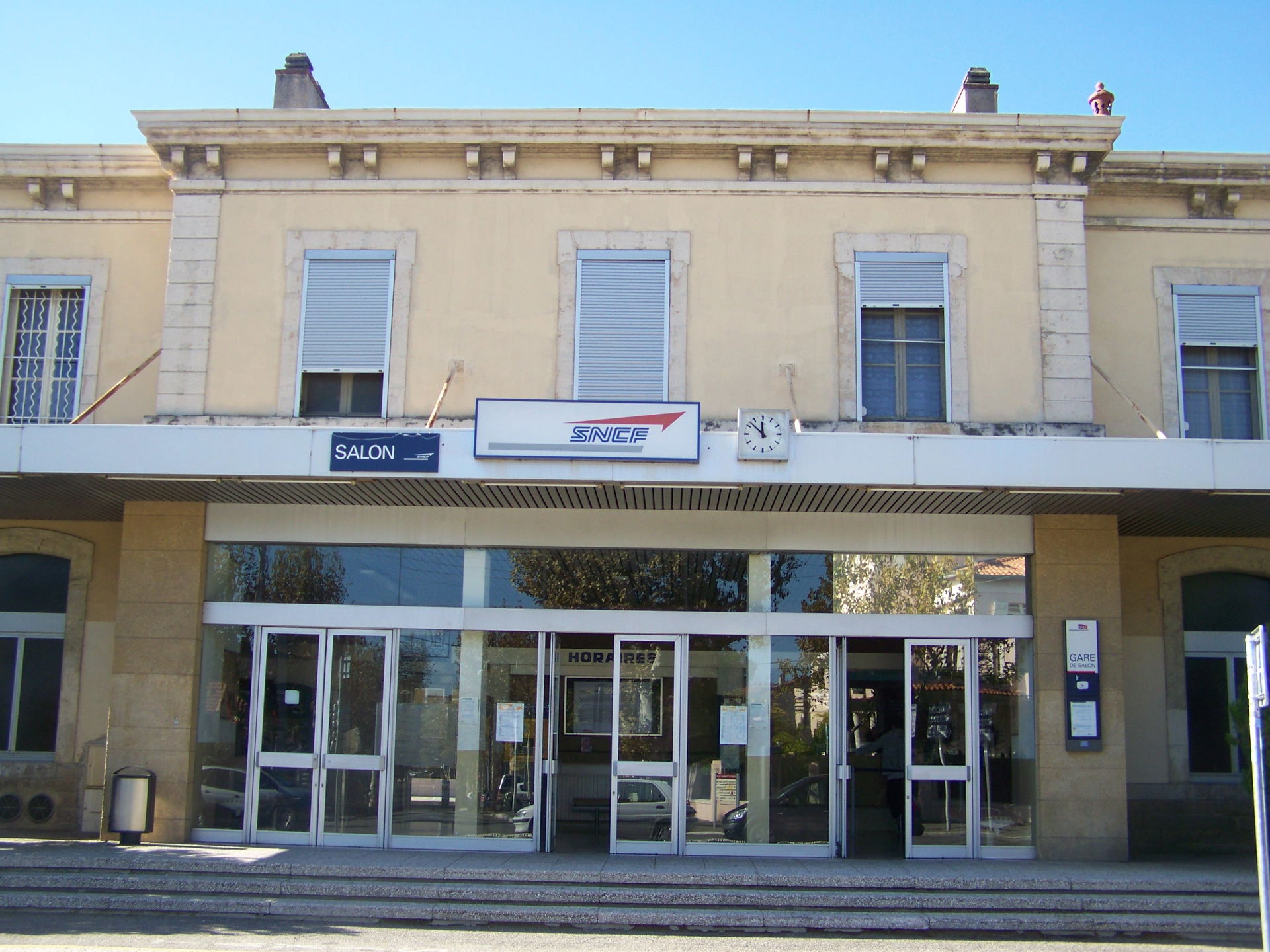 Front of Salon-de-Provence railway station in Bouches-du-Rhône,…