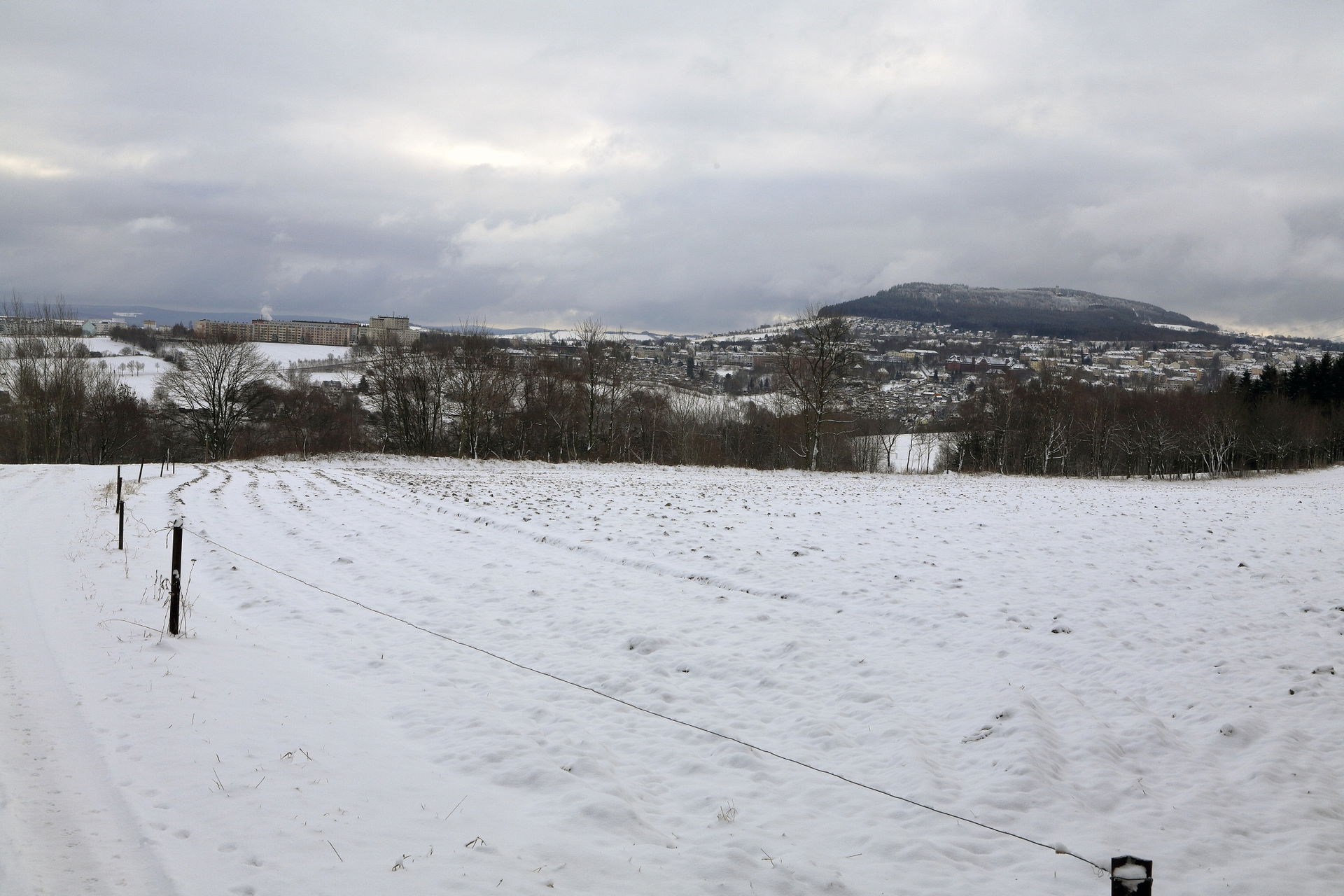 Von der Schutzhütte zwischen dem Naturschutzzentrum Dörfel (Gem…