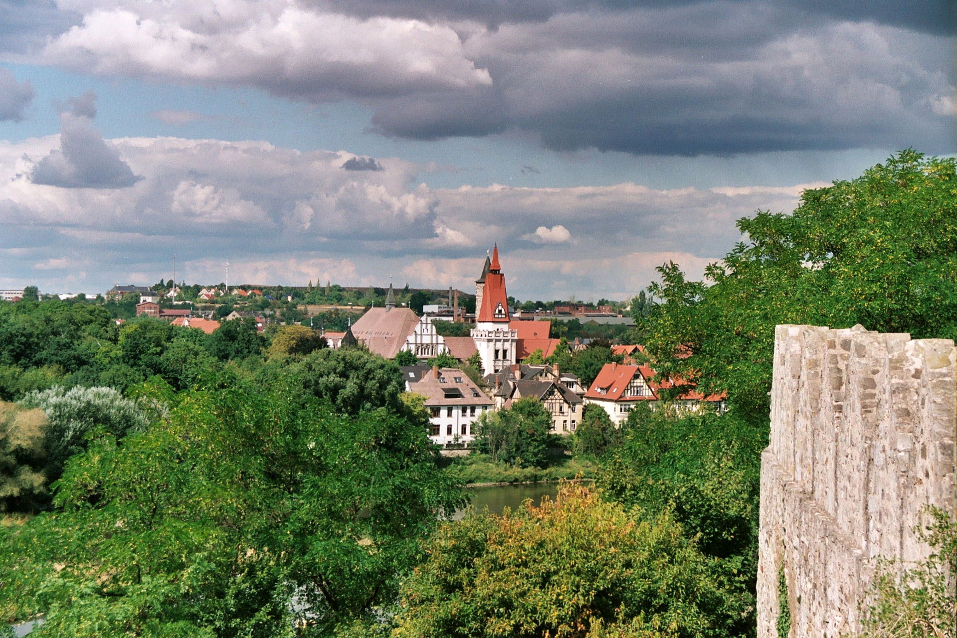 Bernburg (Saale), view from the castle to the lower city