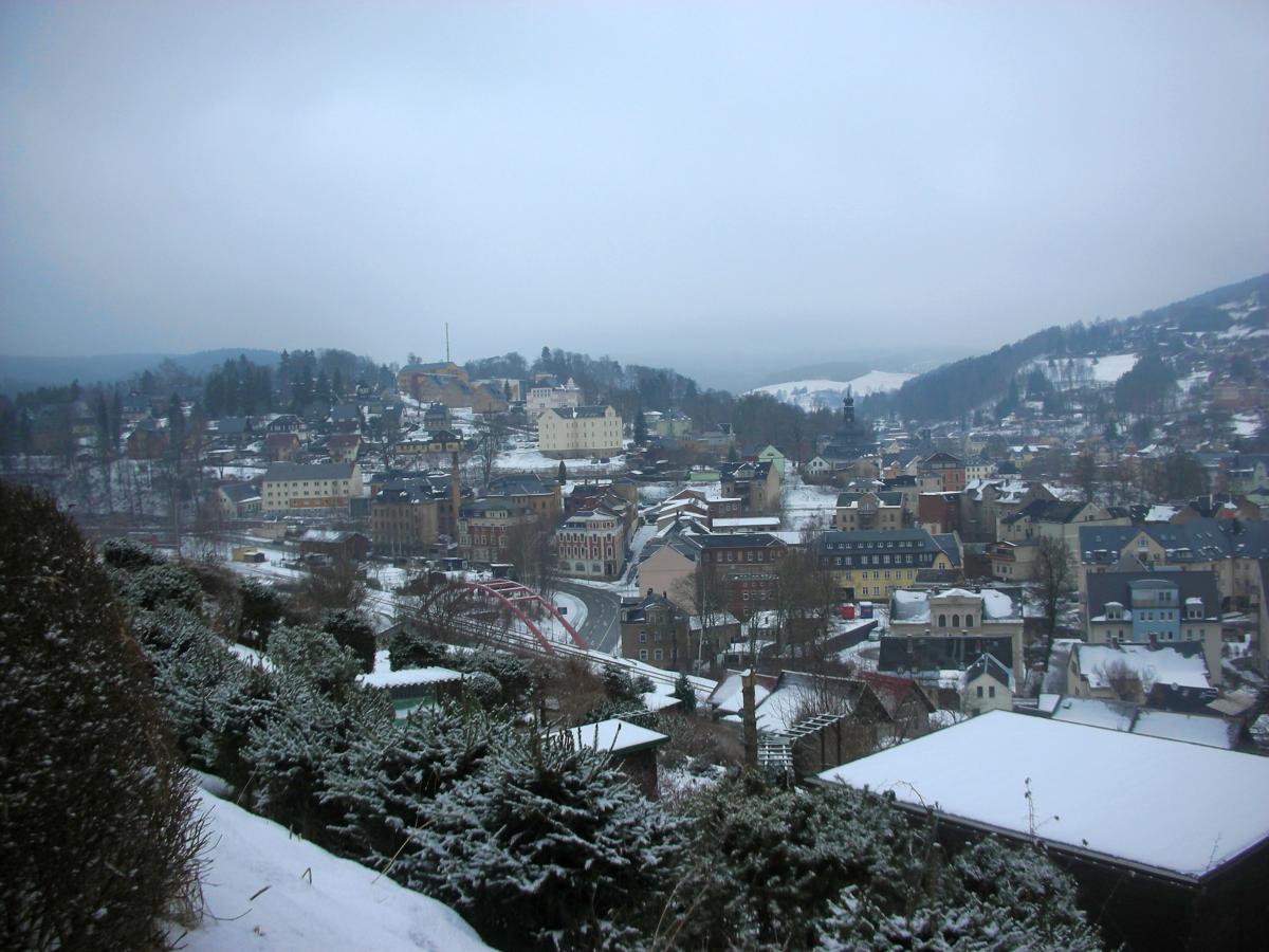 Blick aufs Zentrum von Klingenthal