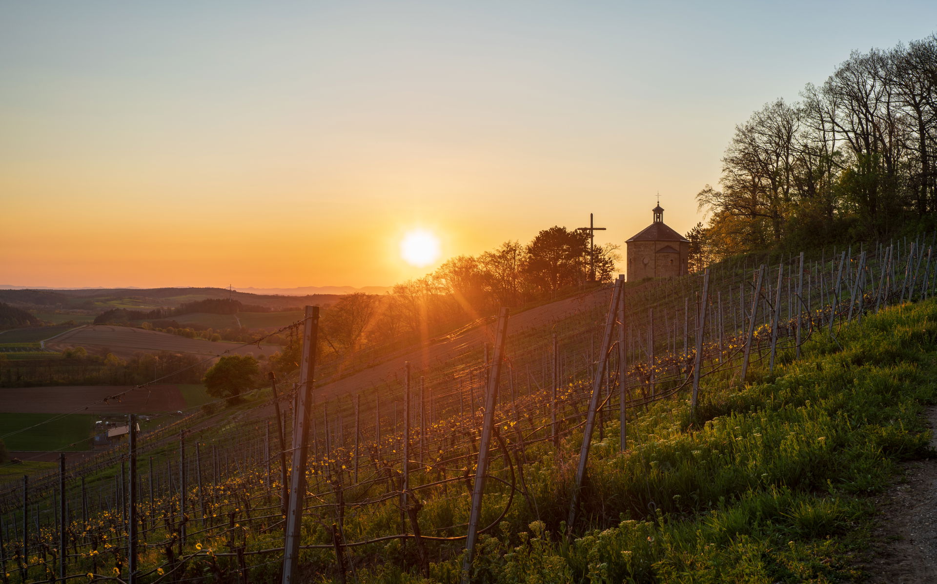 View of the situation of the Kreuzbergkapelle (built in 1872) o…