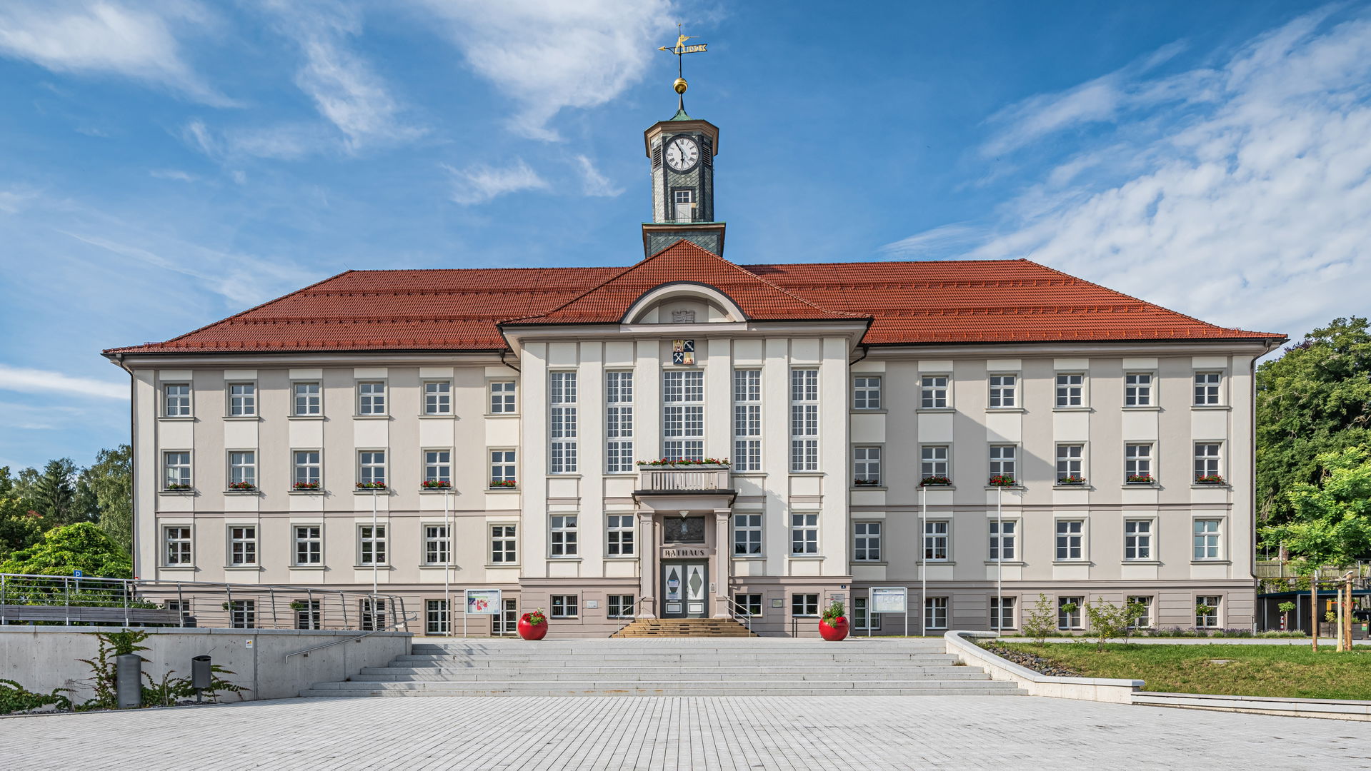 Town hall in Zella-Mehlis, Thuringia, Germany