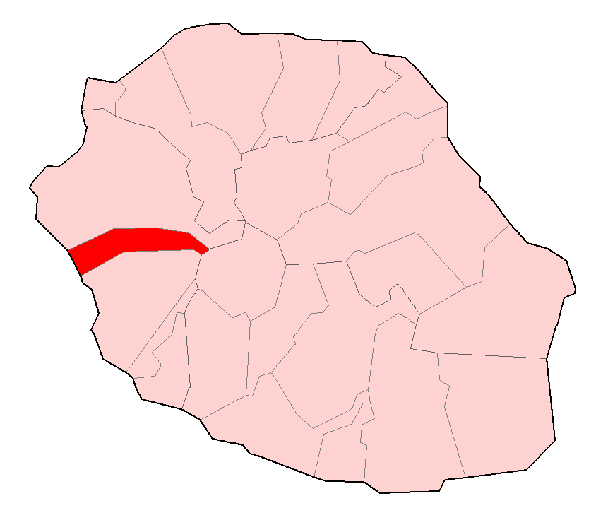 Carte de la Réunion permettant de localiser Trois-Bassins.
