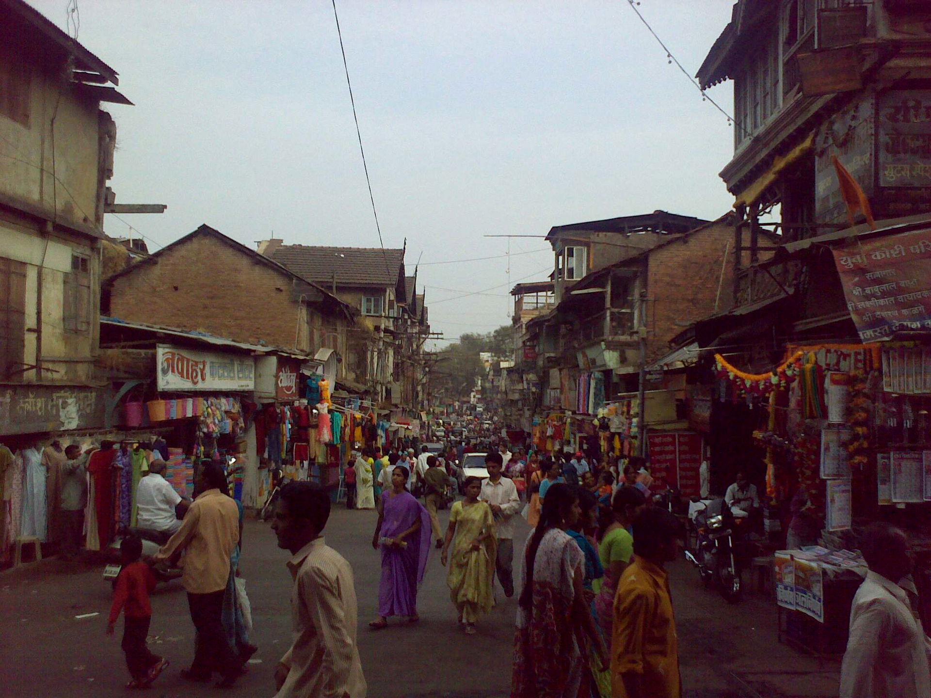 a market street in Old Nashik