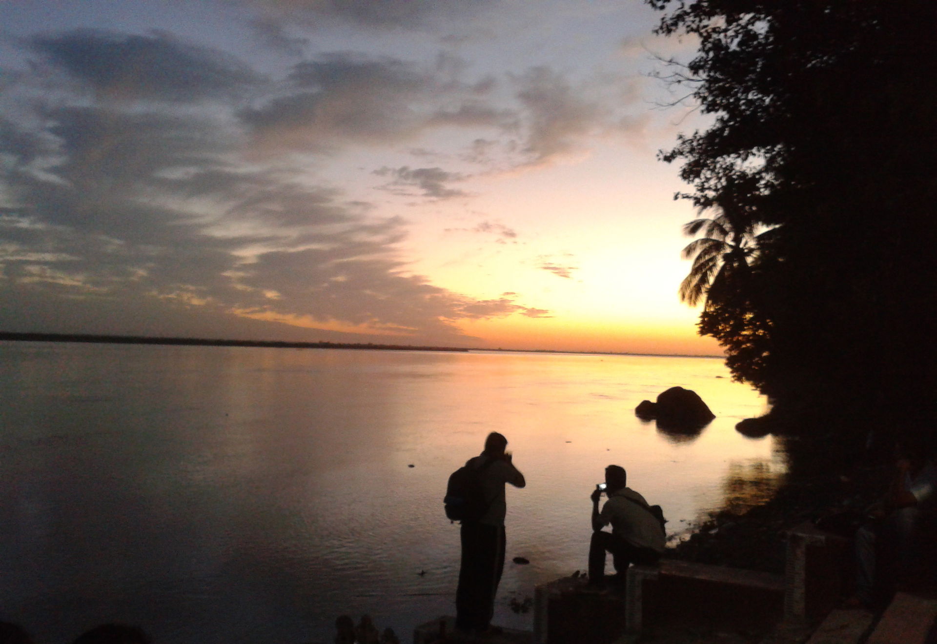Veiw of Sunset at Ganesh Ghat (Tezpur) on the banks of the riv…