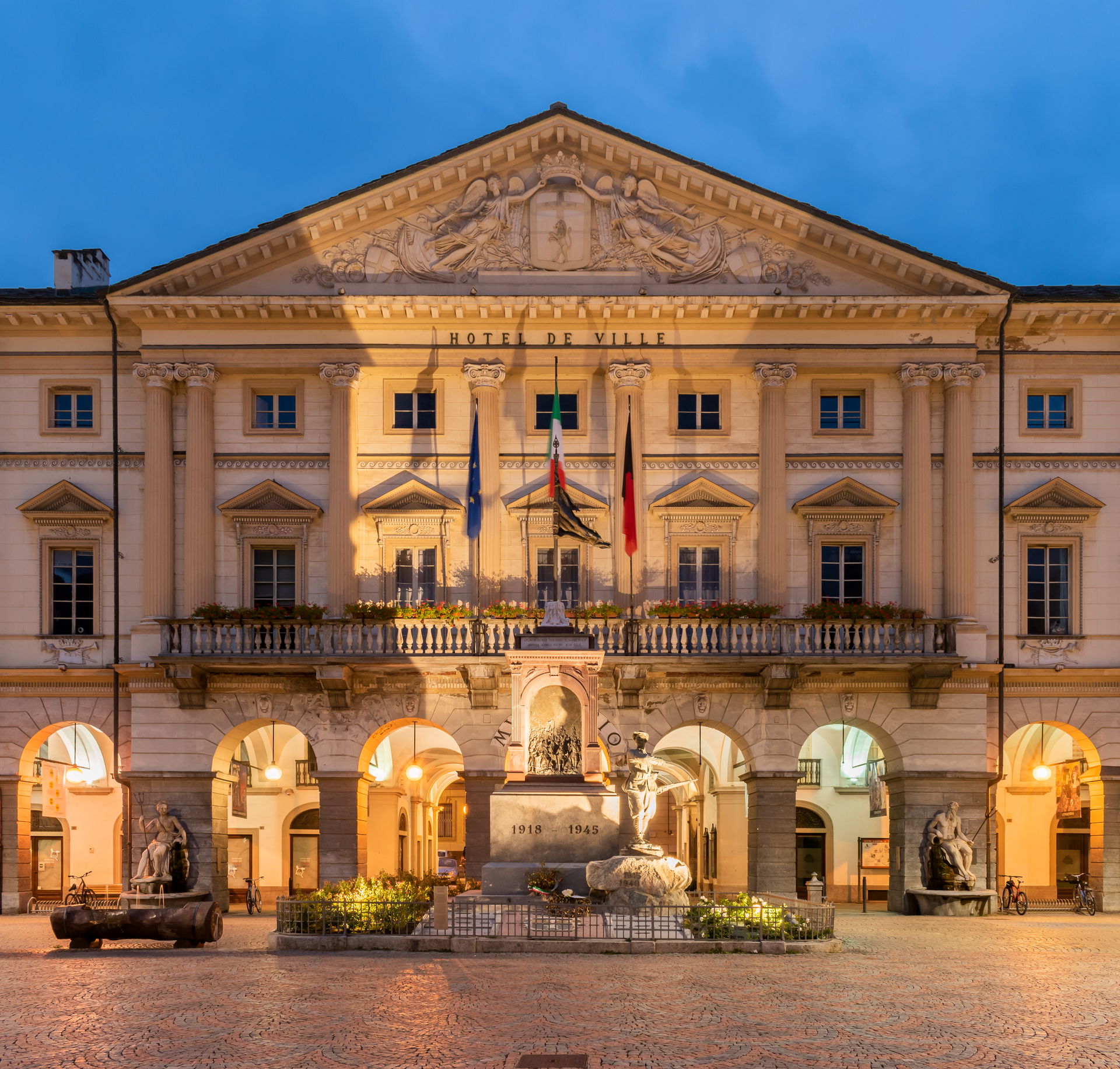 Town hall of Aosta, Aosta Valley, Italy