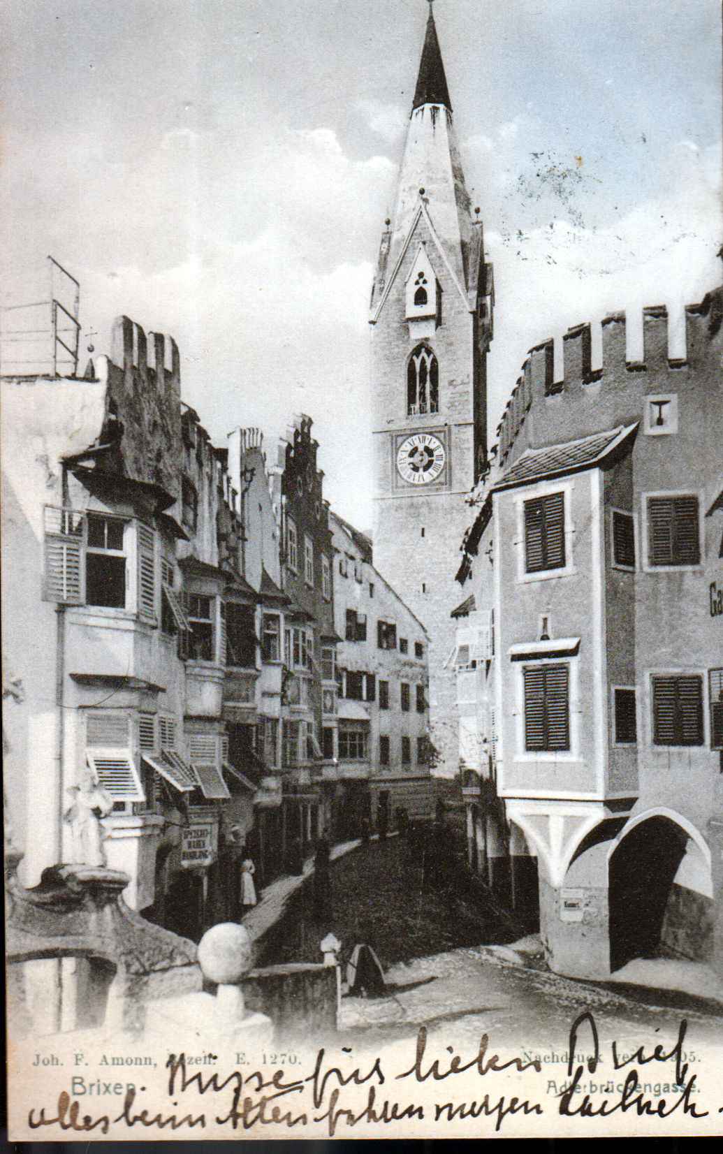 Brixen ( Südtirol ) - Adlerbrückengasse: Postkarte ( ca.1905 )