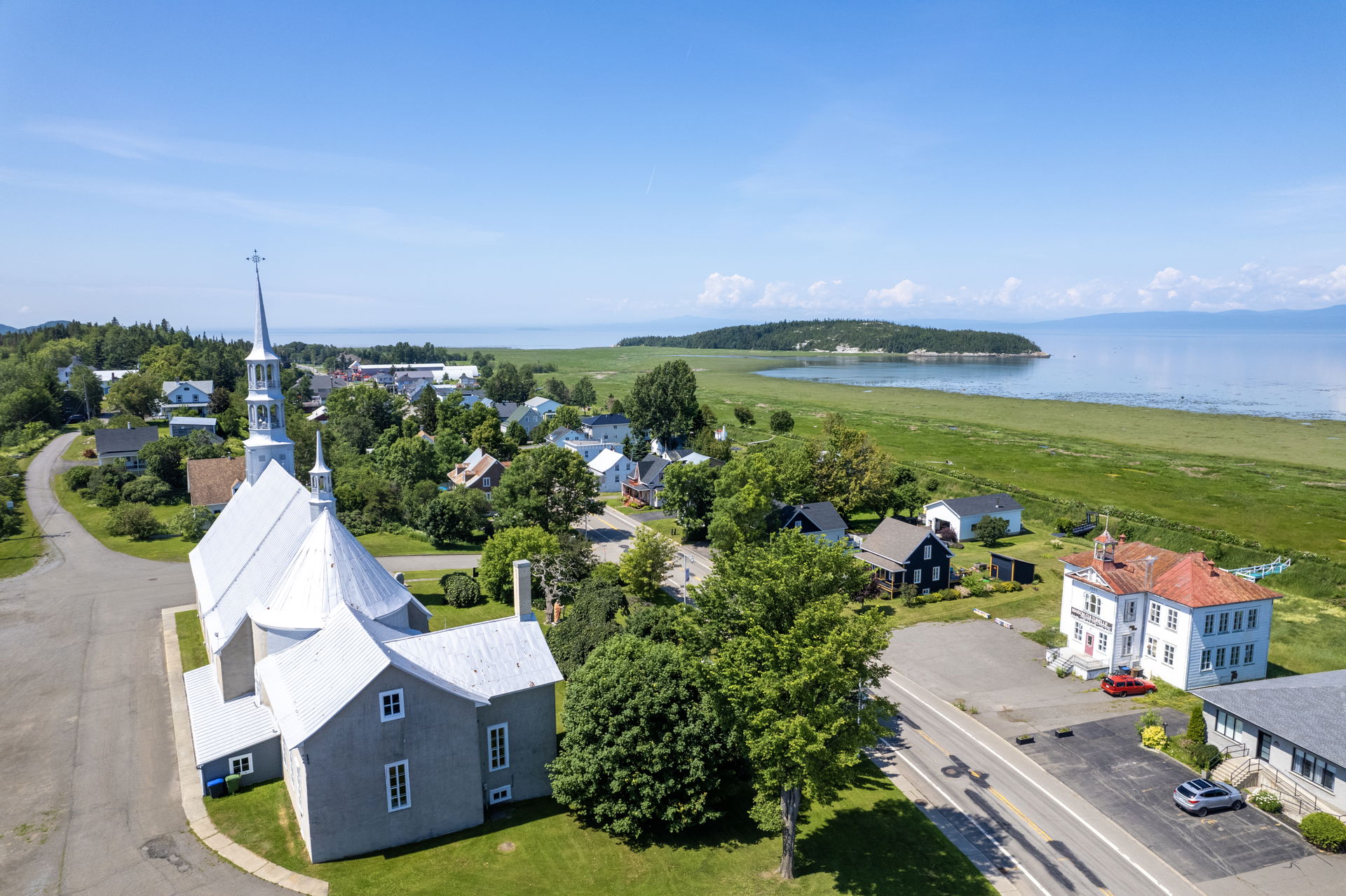 Vue aérienne de Saint-André-de-Kamouraska