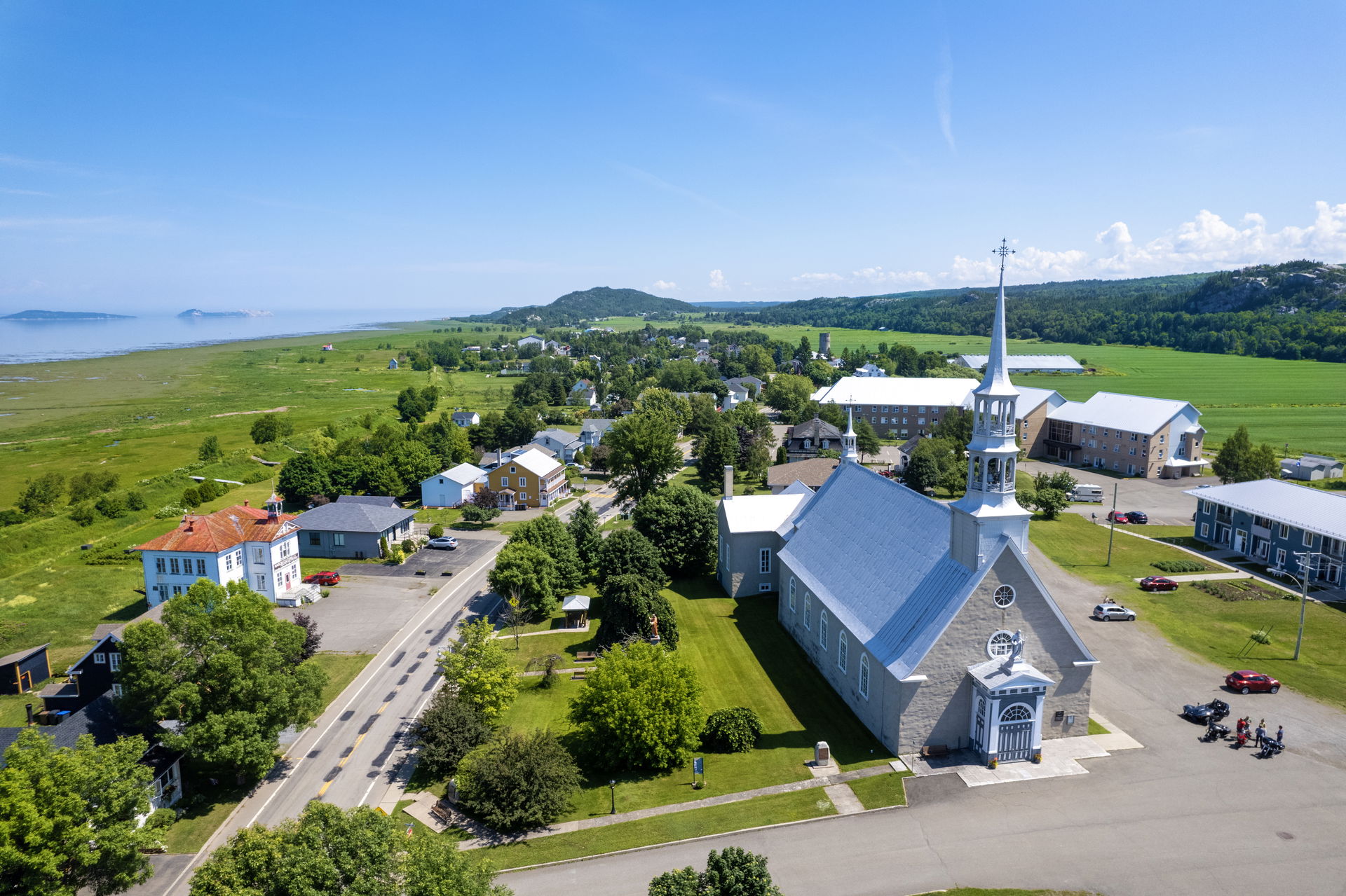 Vue aérienne de Saint-André-de-Kamouraska