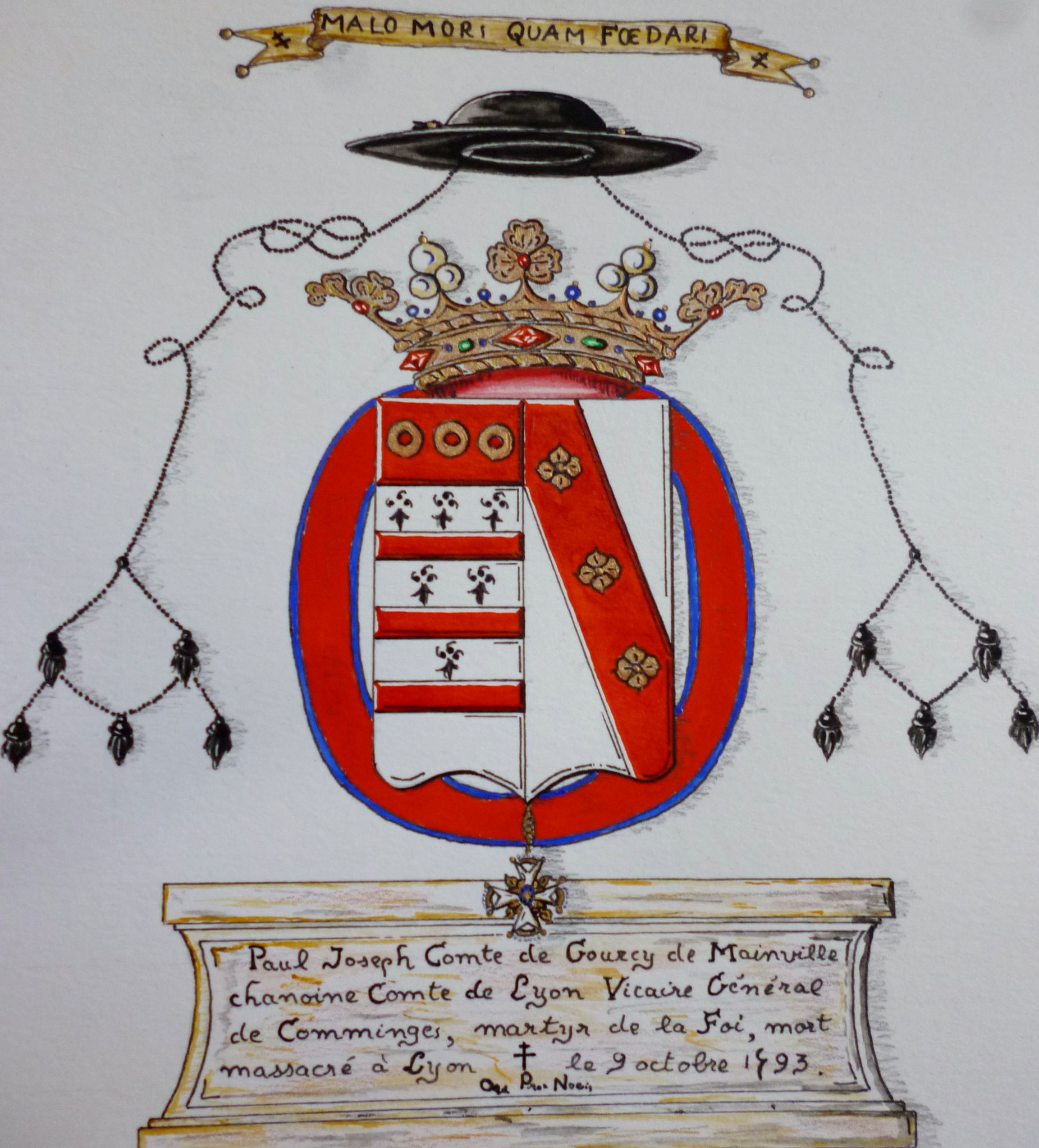 Blason de Paul Joseph Comte de Gourcy