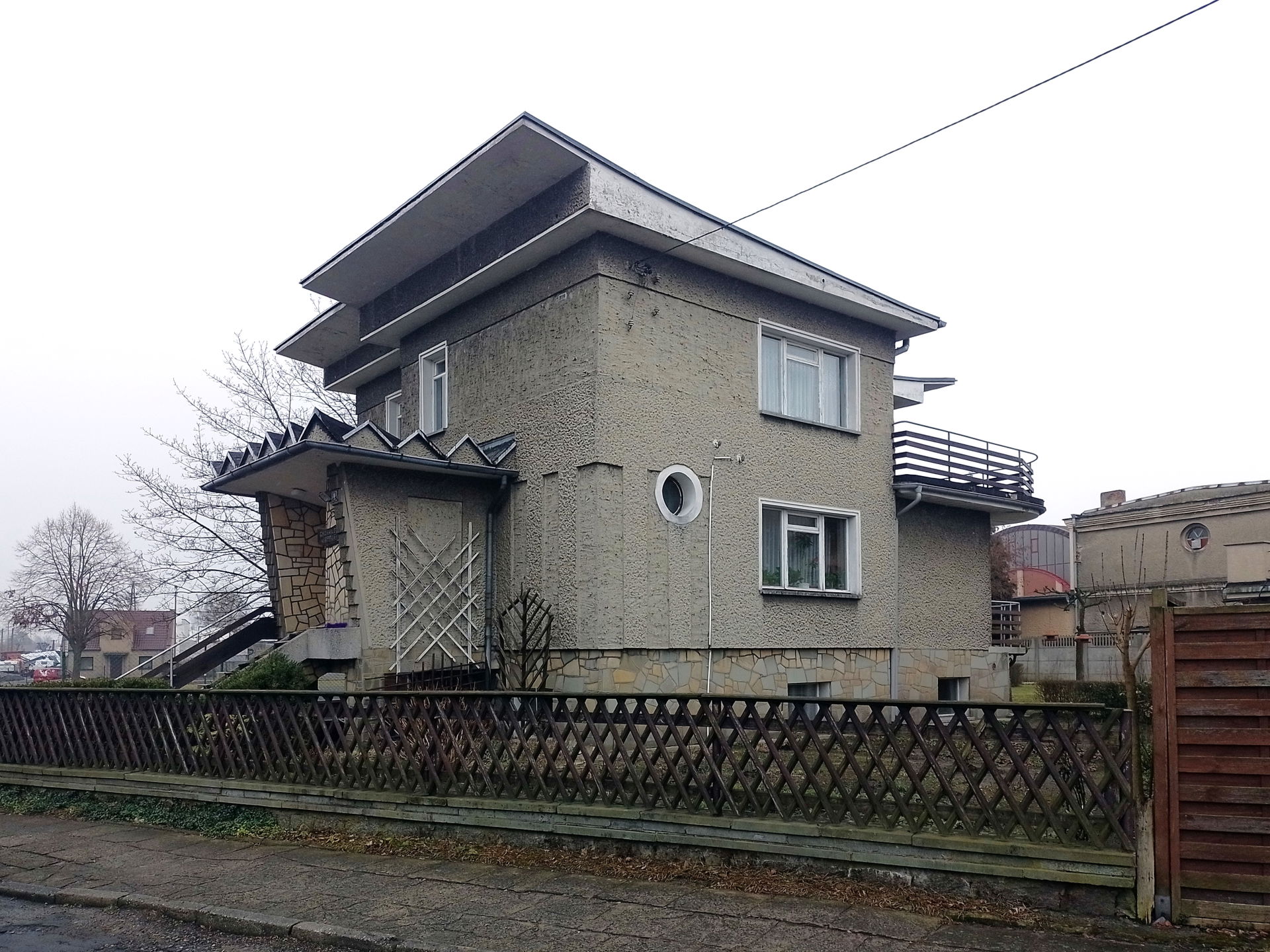 Modernist house of the Zawilski family in Olesno, Poland