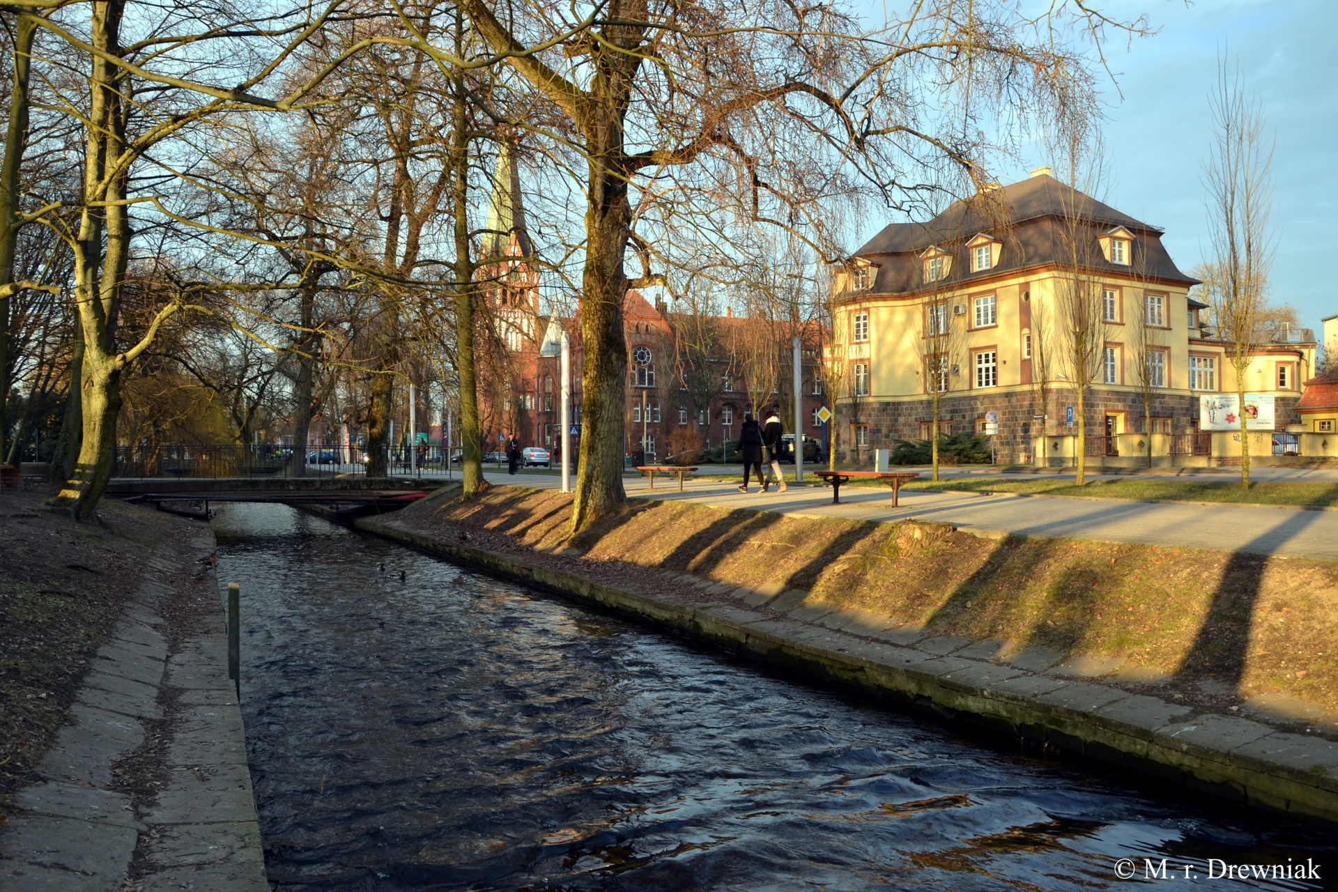 Szczecinek, River Nizica, near Castle of the Pomeranian Dukes.