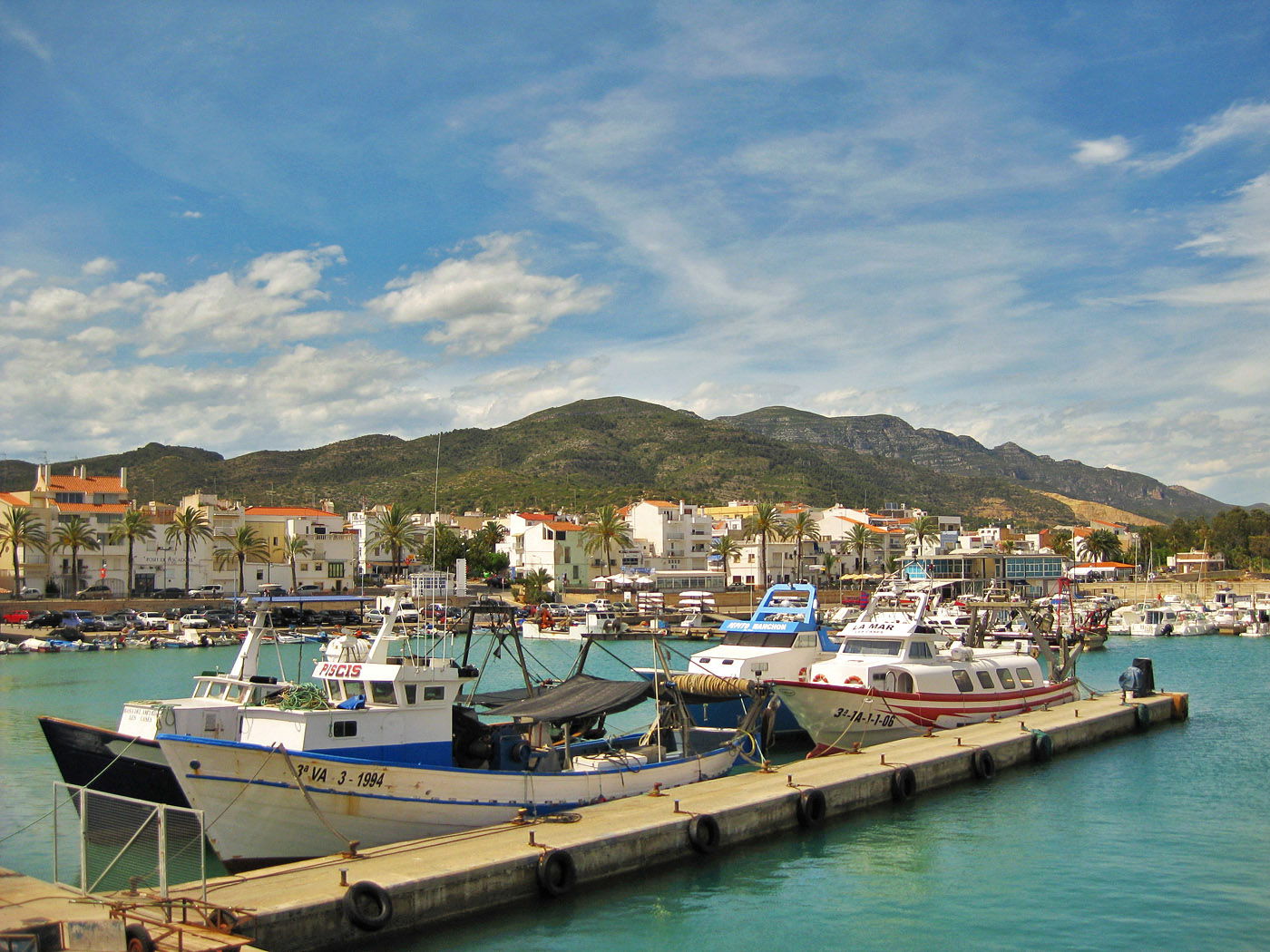 View of the marina of Cases d'Alacanar, Catalonia, from the pie…