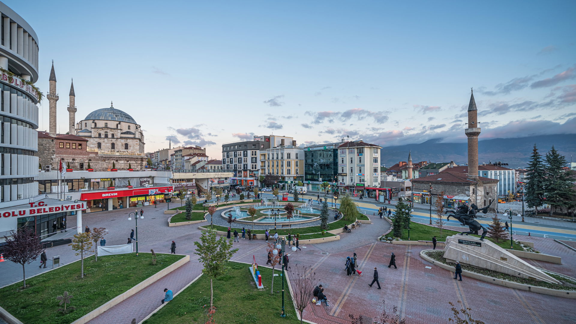 Municipality Square in Bolu, Turkey