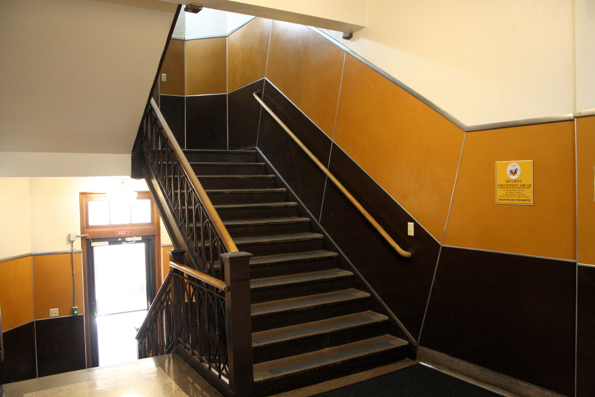Stairwell in the Polk County Courthouse in Mena, AR