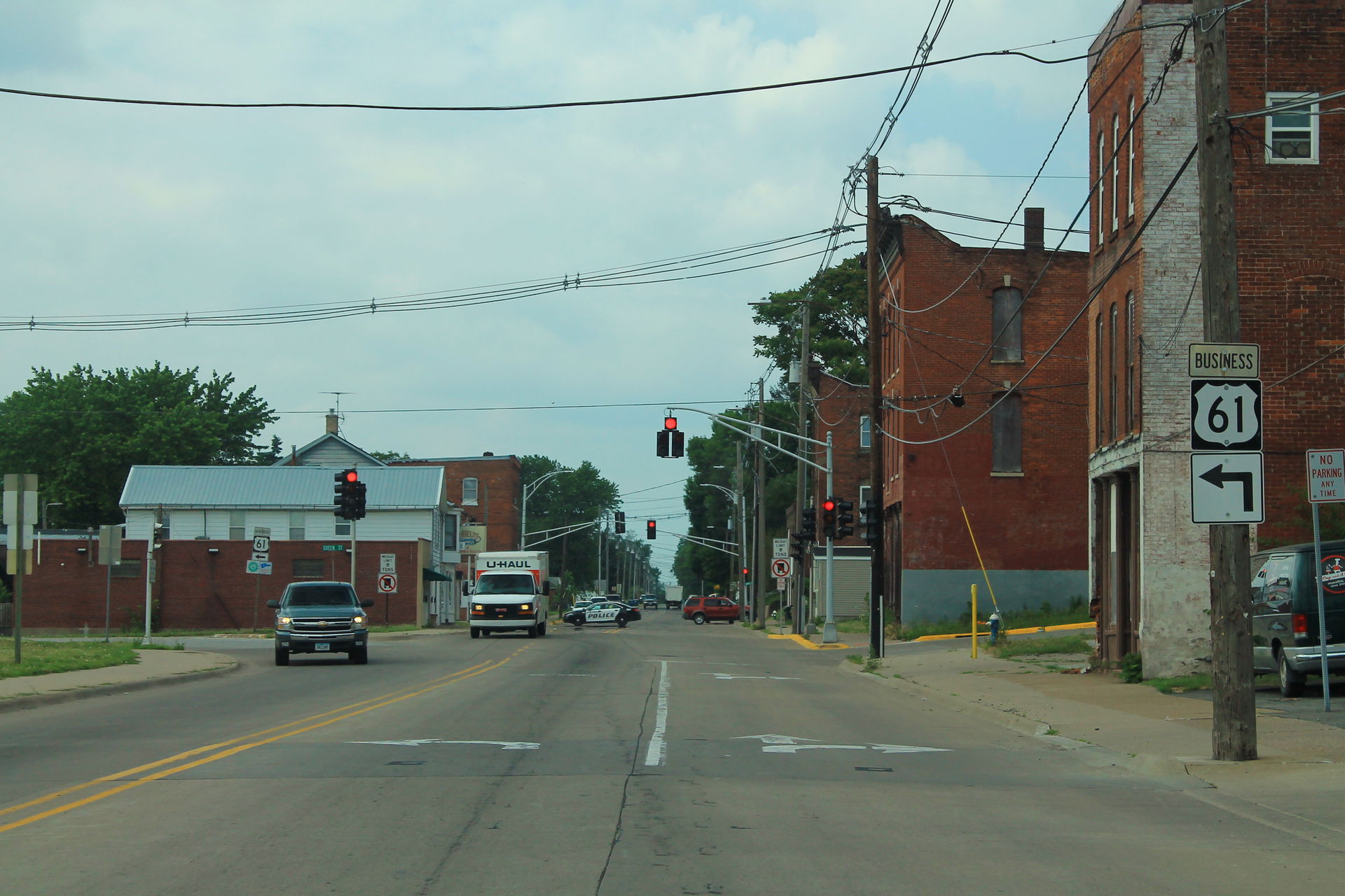 US61 Business Sign - Muscatine