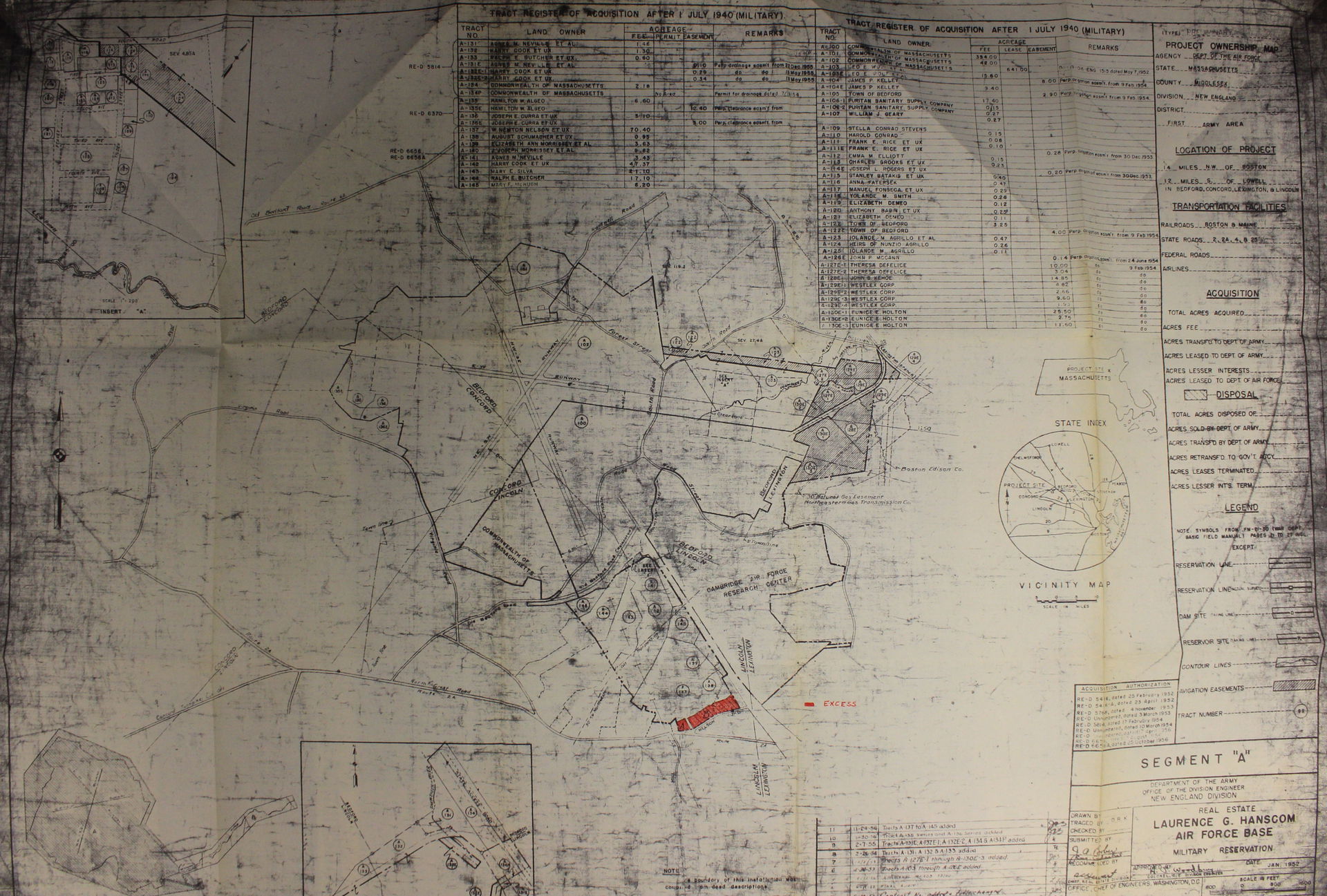 Scope and content: This is a map of Hanscom Air Force Base in …