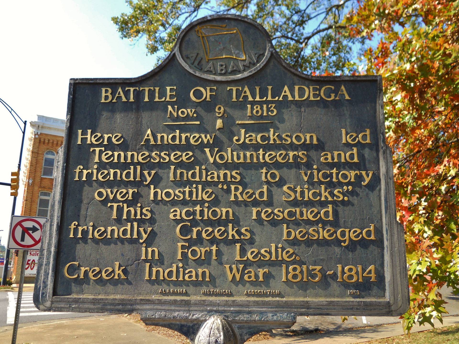 This is a photograph of a historic marker commemorating the Bat…