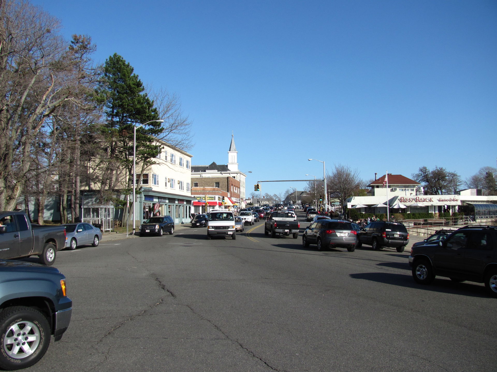 Massachusetts Route 129 eastbound in Swampscott Massachusetts
