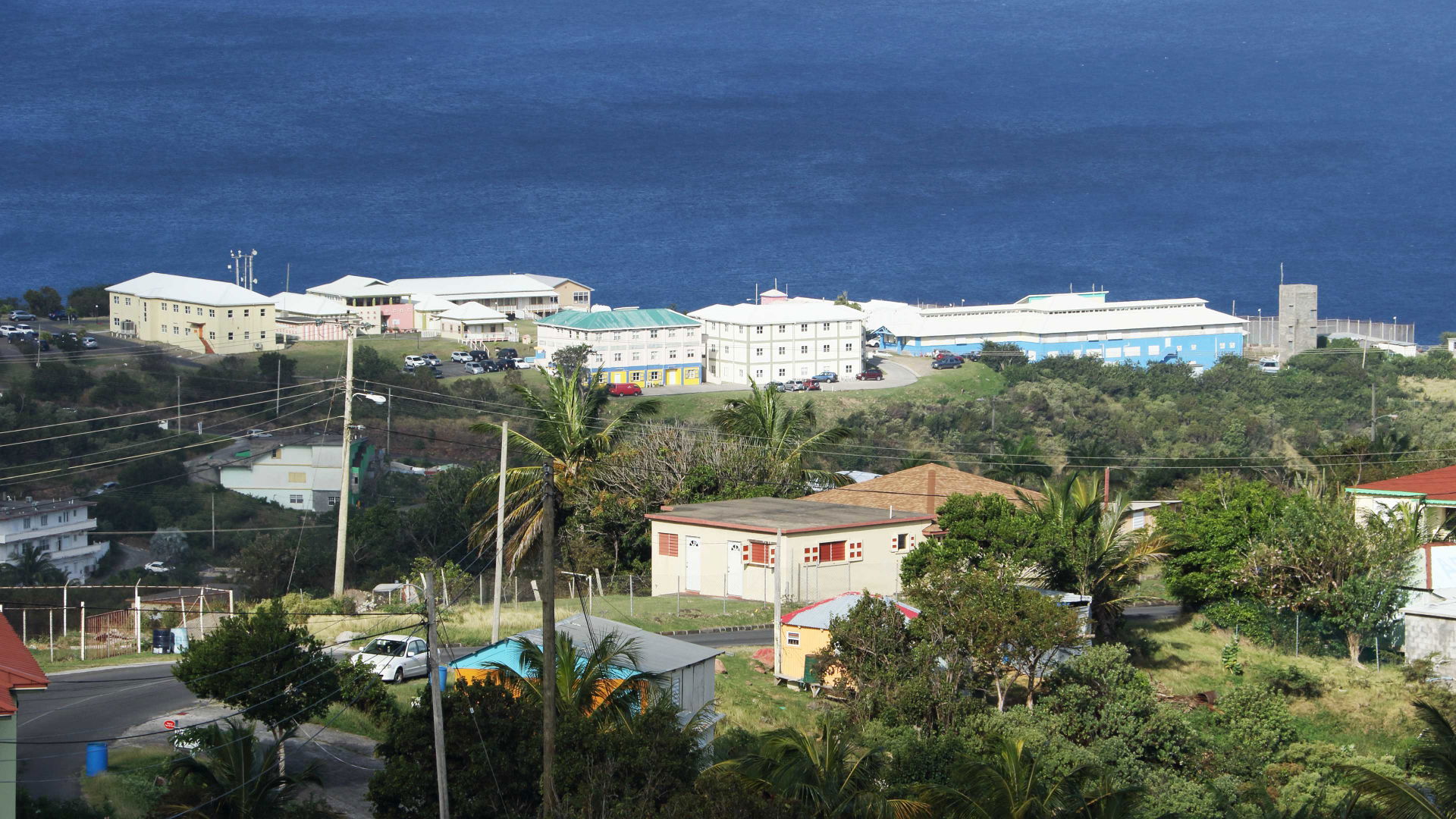 View from Tropical Mansion Suites in western direction. Brades …