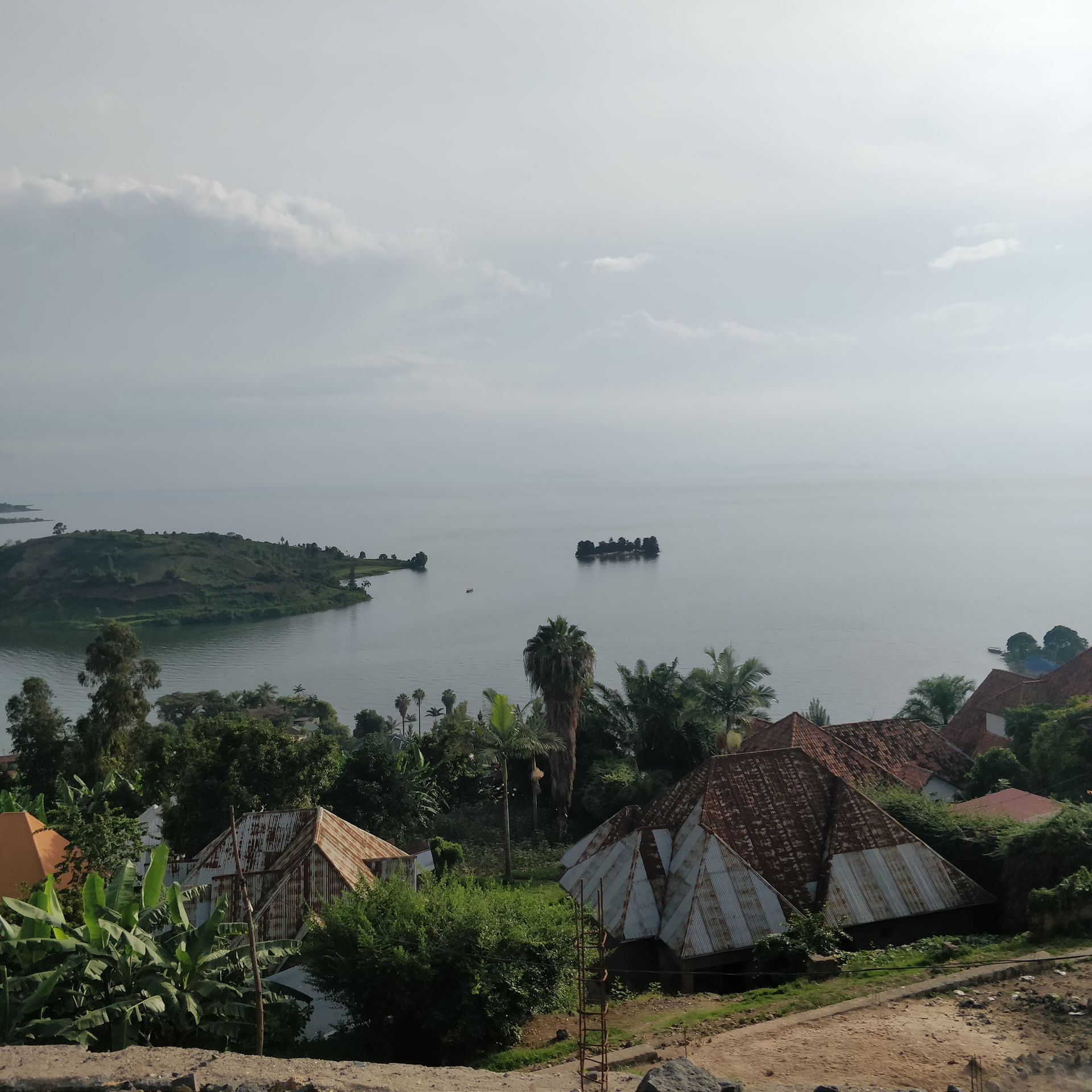 A view of Lake Kivu from Rubona peninsula, Gisenyi, Rwanda
