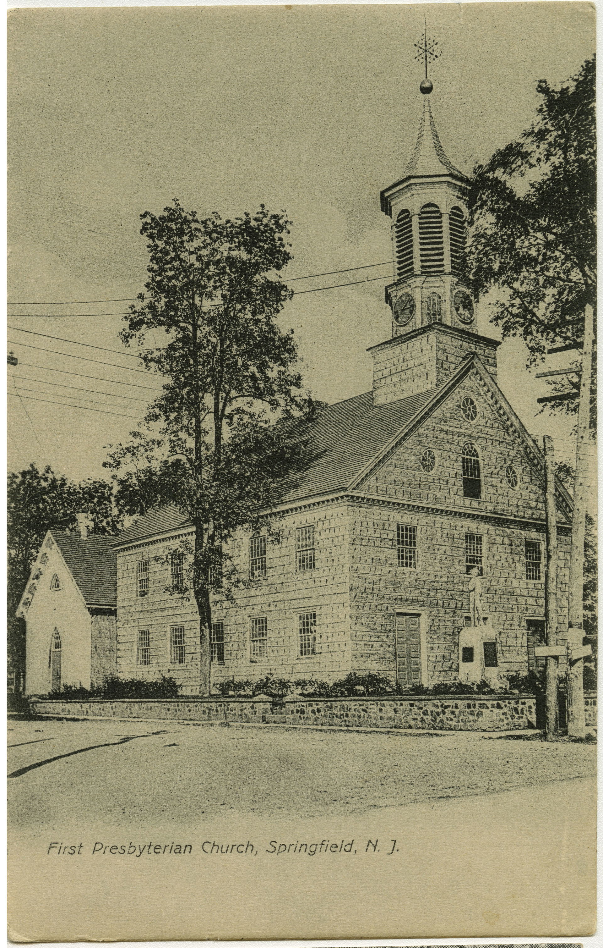 First Presbyterian church in Springfield, New Jersey from a pre…