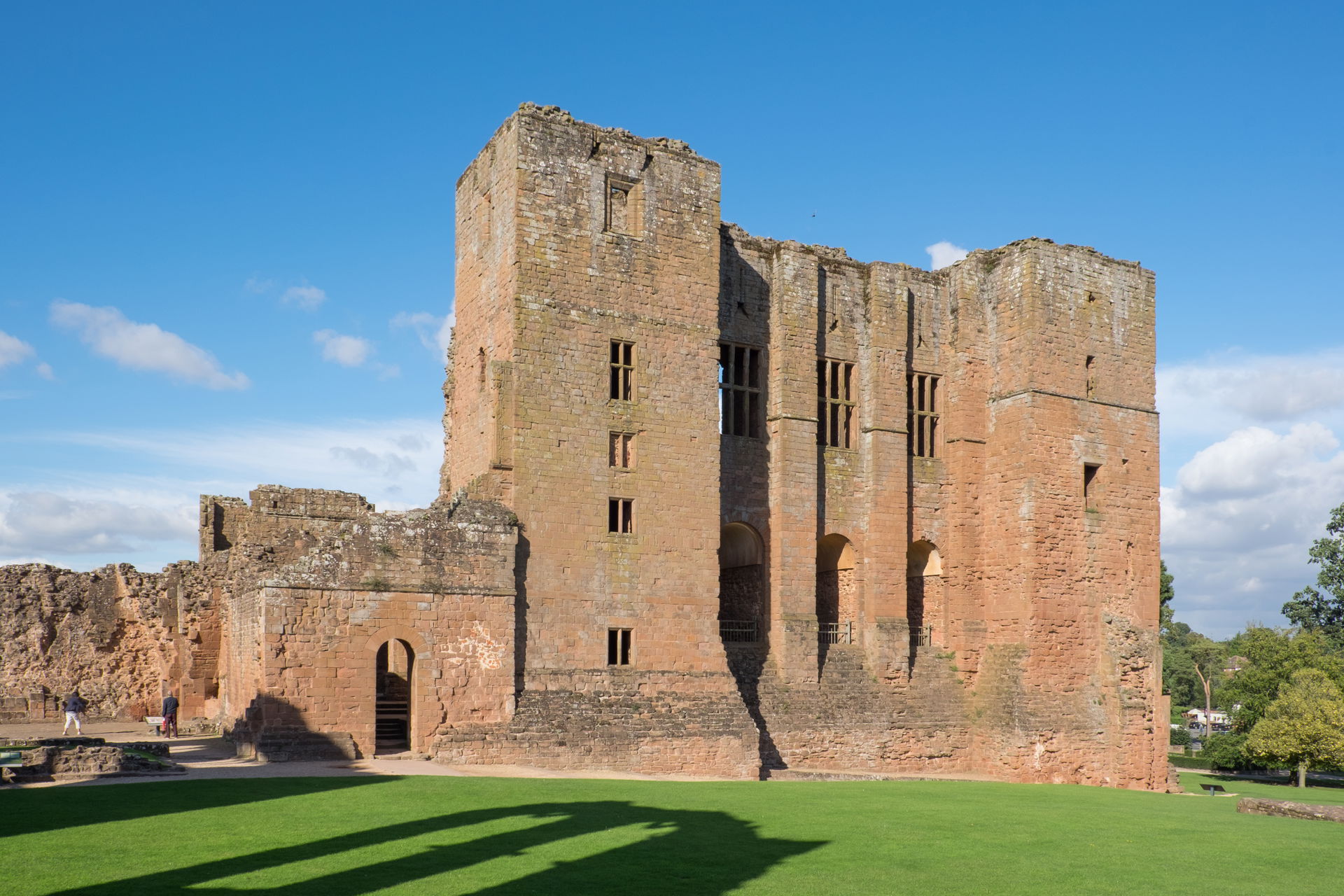 The ruins of Kenilworth Castle keep. This is part of a Grade I …