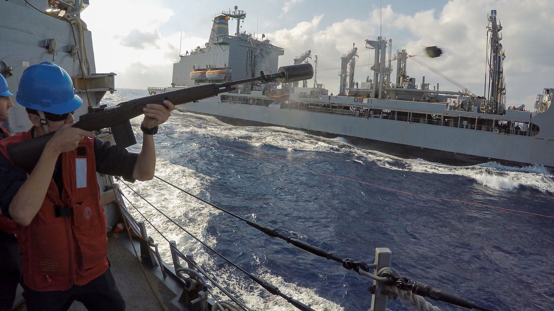 151004-N-AX546-001 MEDITERRANEAN SEA (Oct. 4, 2015) Gunner's Ma…