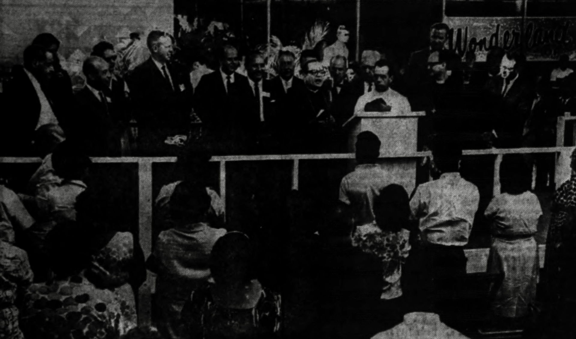 San Patricio Plaza on Inauguration day in 1964.