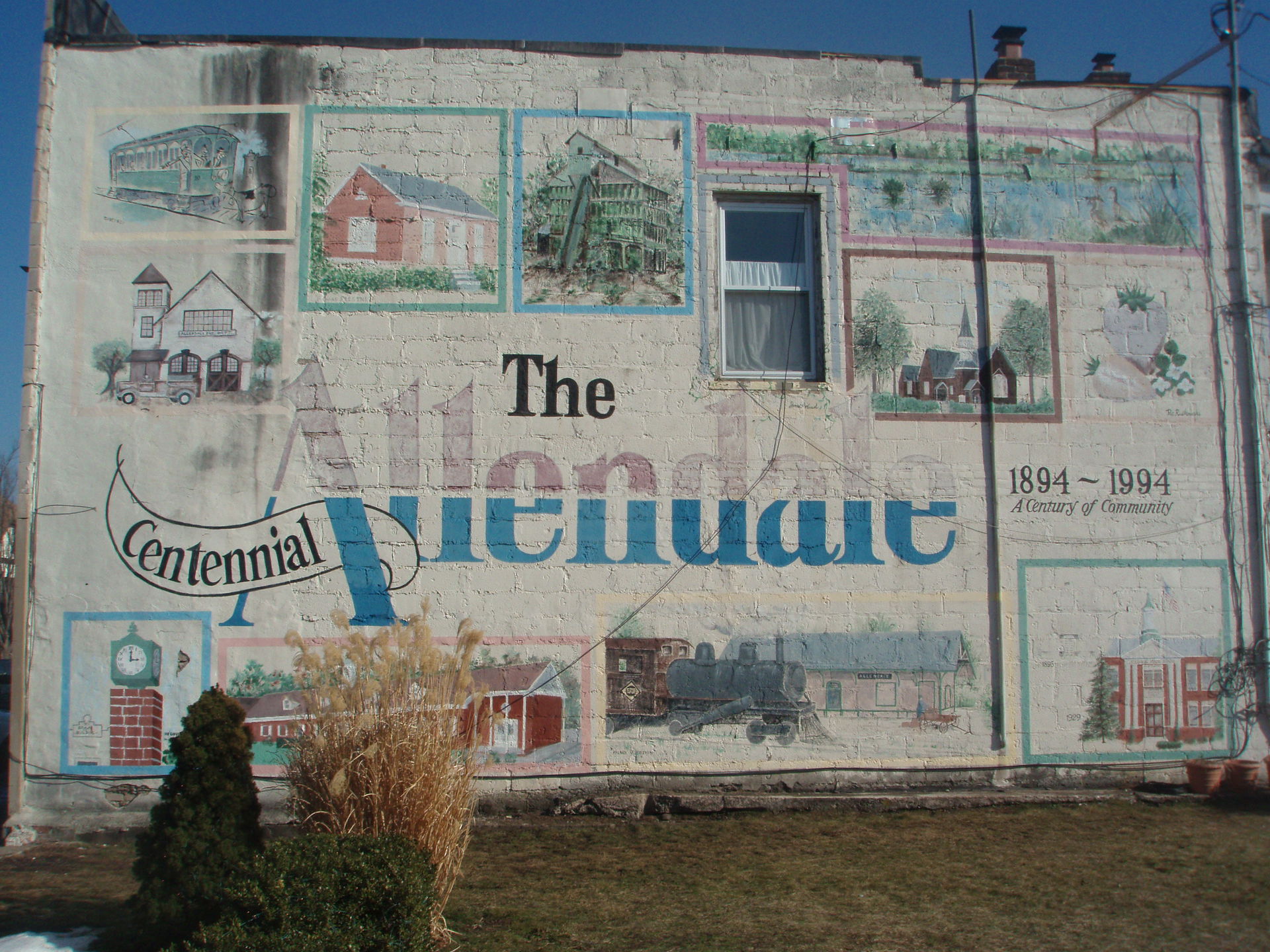 Allendale, NJ Building covered with artwork