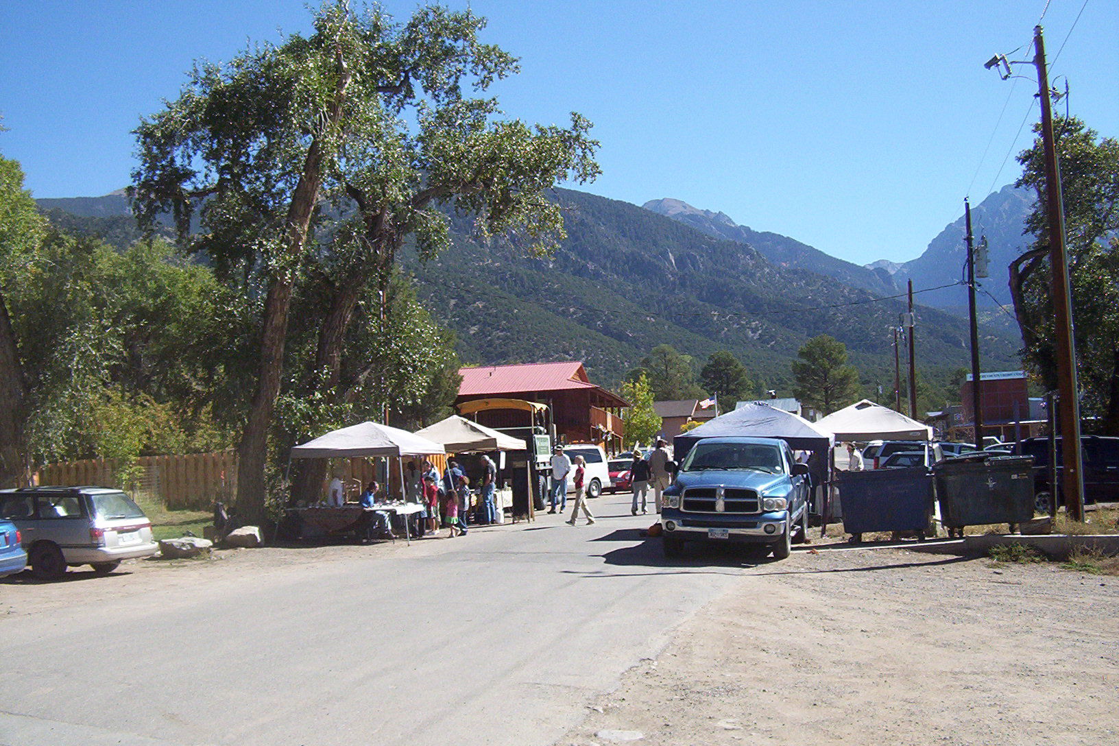 Saturday Market on Silver Avenue in Crestone, Colorado