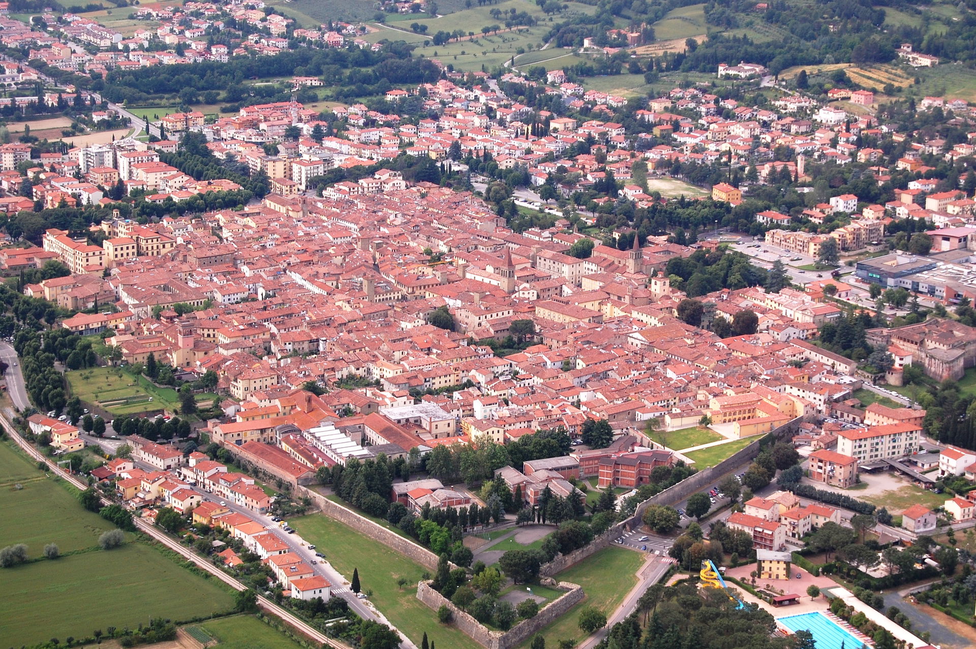 Veduta aerea della citta di sansepolcro