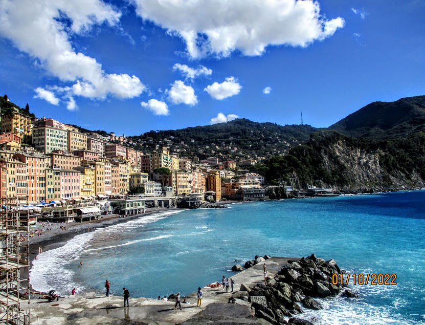 View of Camogli from the entrance square to the Dragonara Castl…