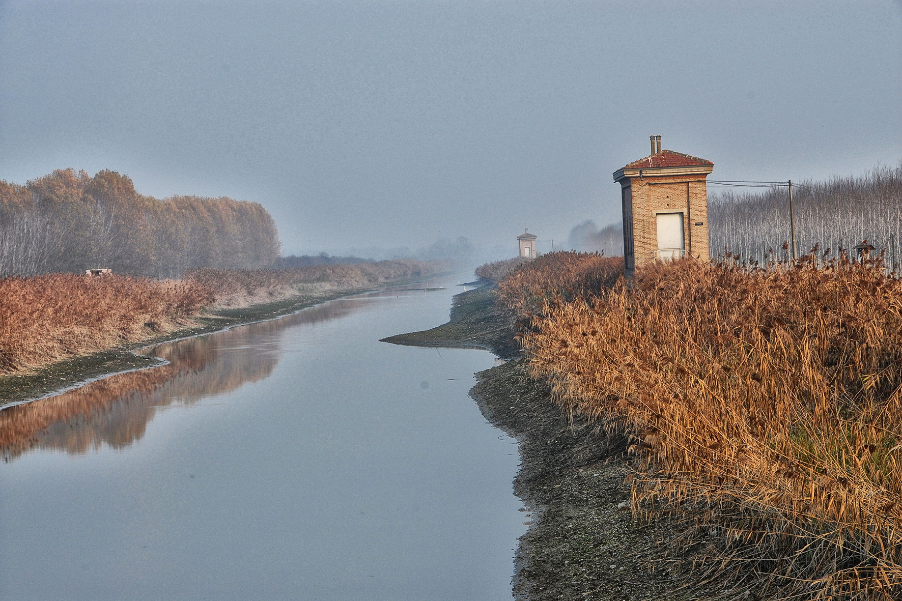 Valli di Reggiolo e Novellara - Cavo Fiuma verso il tramonto