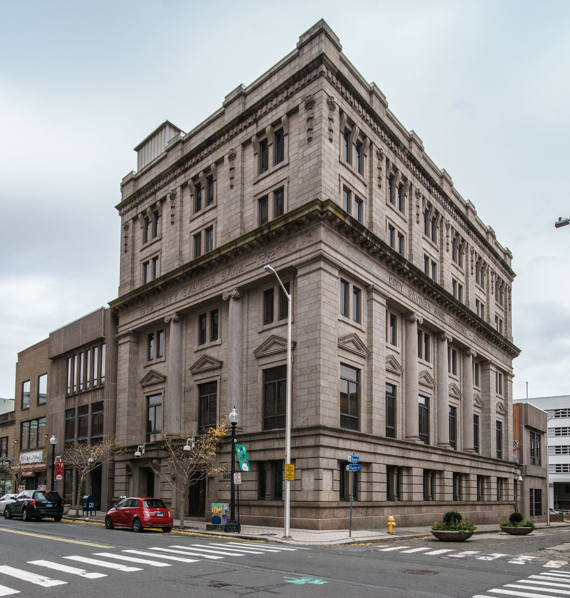 City Savings Bank building, Bridgeport, Connecticut. 1914. Clas…