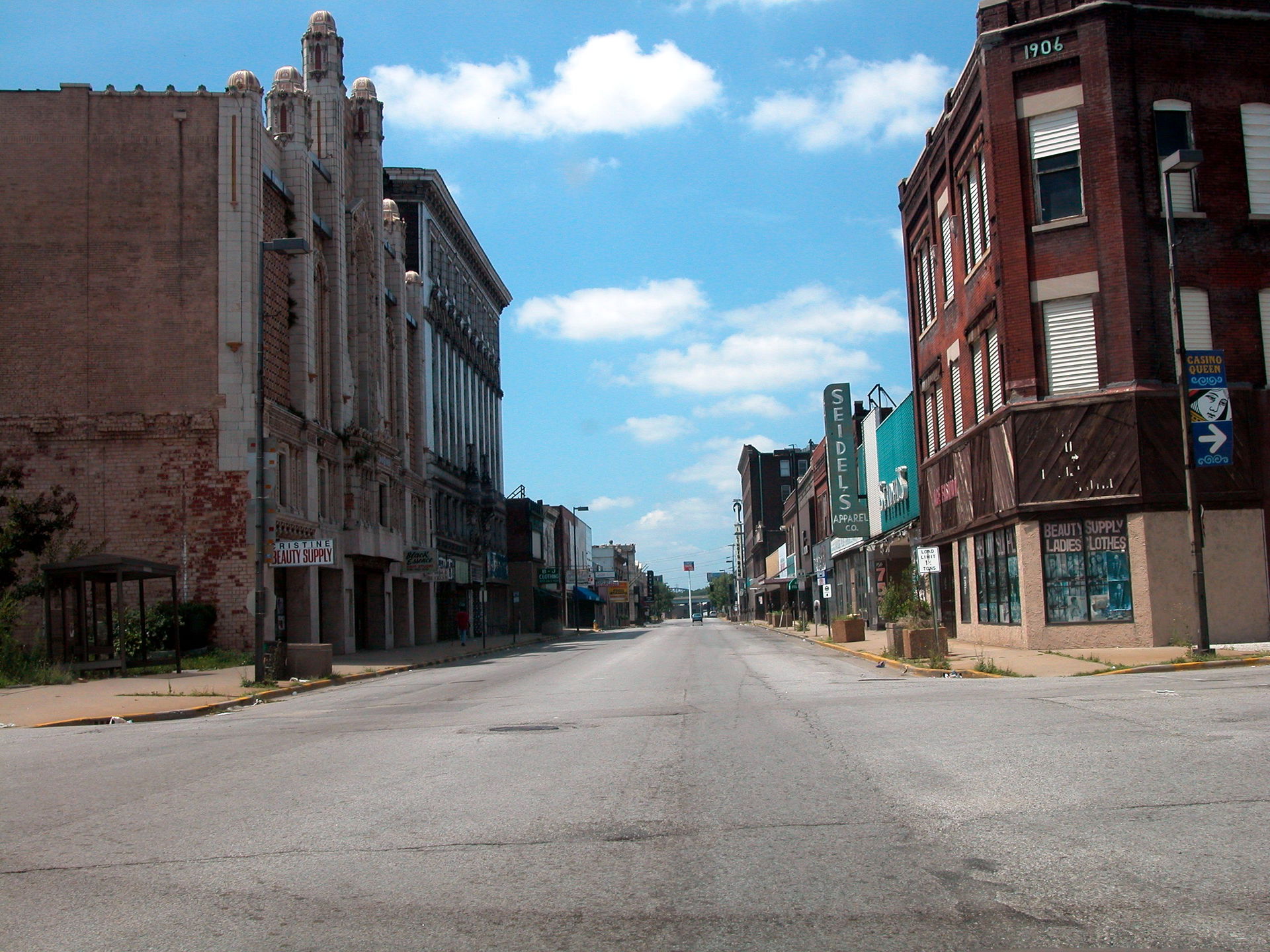 Collinsville Avenue in downtown East St. Louis, Illinois. This …