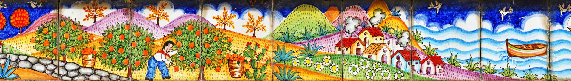 Wikivoyage banner of Sciacca, Sicily - ceramics of stair betwee…