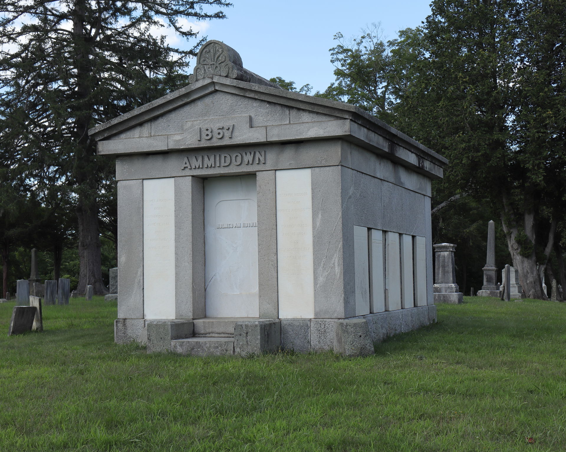 The Ammidown mausoleum, at Oak Ridge Cemetery in Southbridge, M…