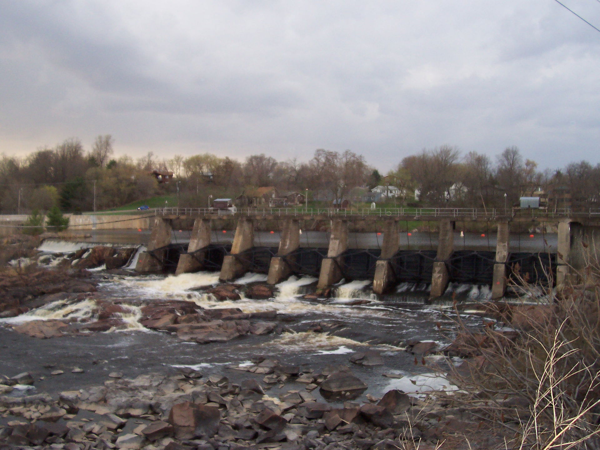 The dam in Black River Falls, Wisconsin on the Black River. Pic…
