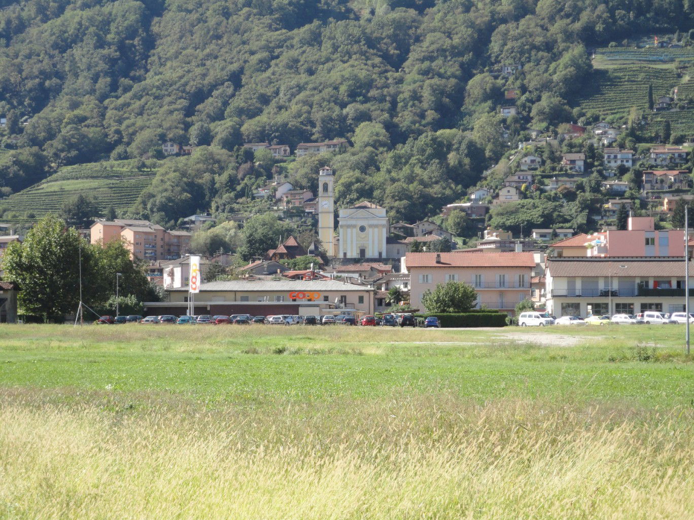 Vista di Agno dal Vedeggio