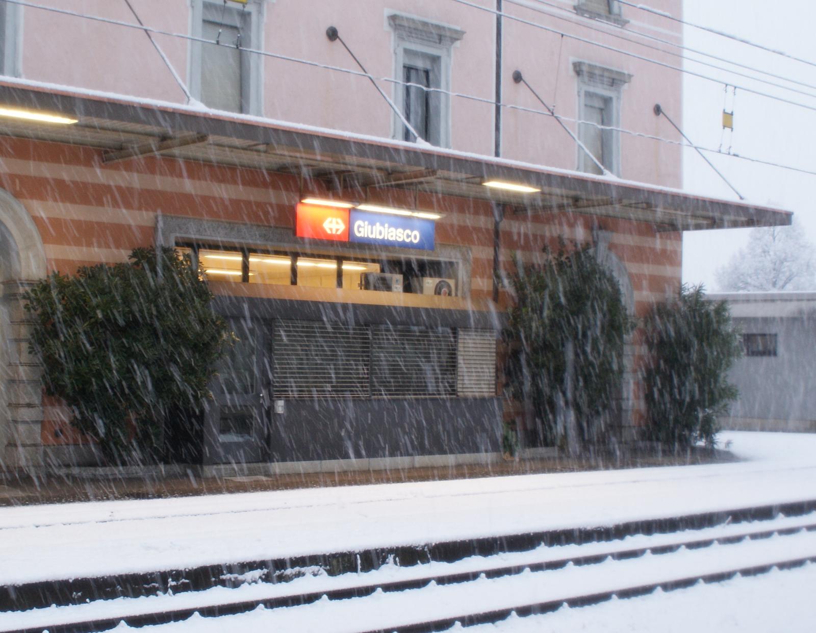 Train Station in Giubiasco, Ticino, Switzerland