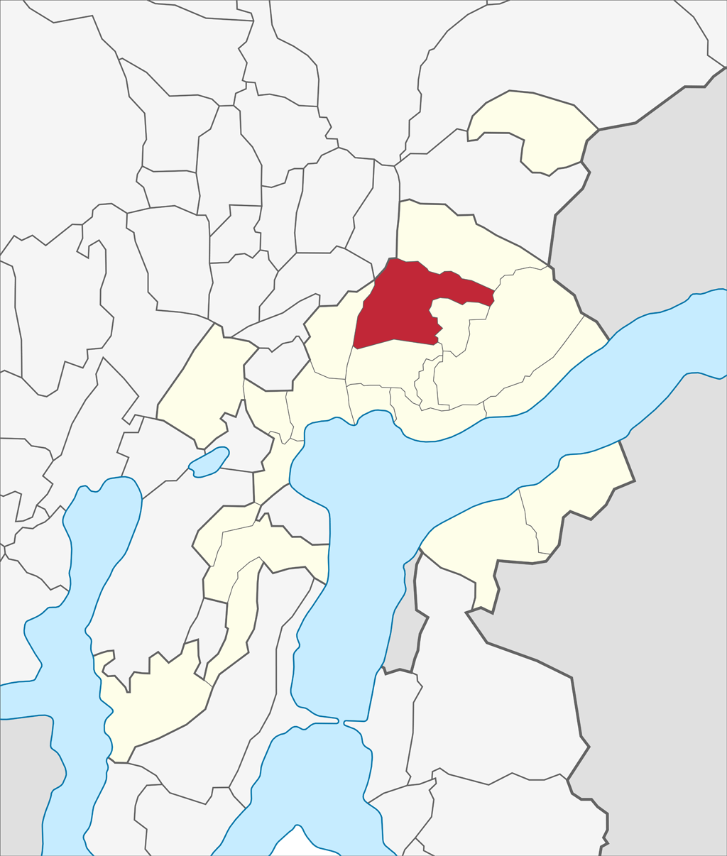 Localizzazione del quartiere di Pregassona nel territorio comun…