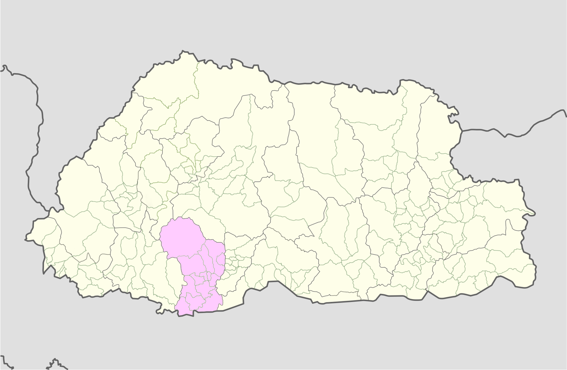 Dagana Bhutan location map