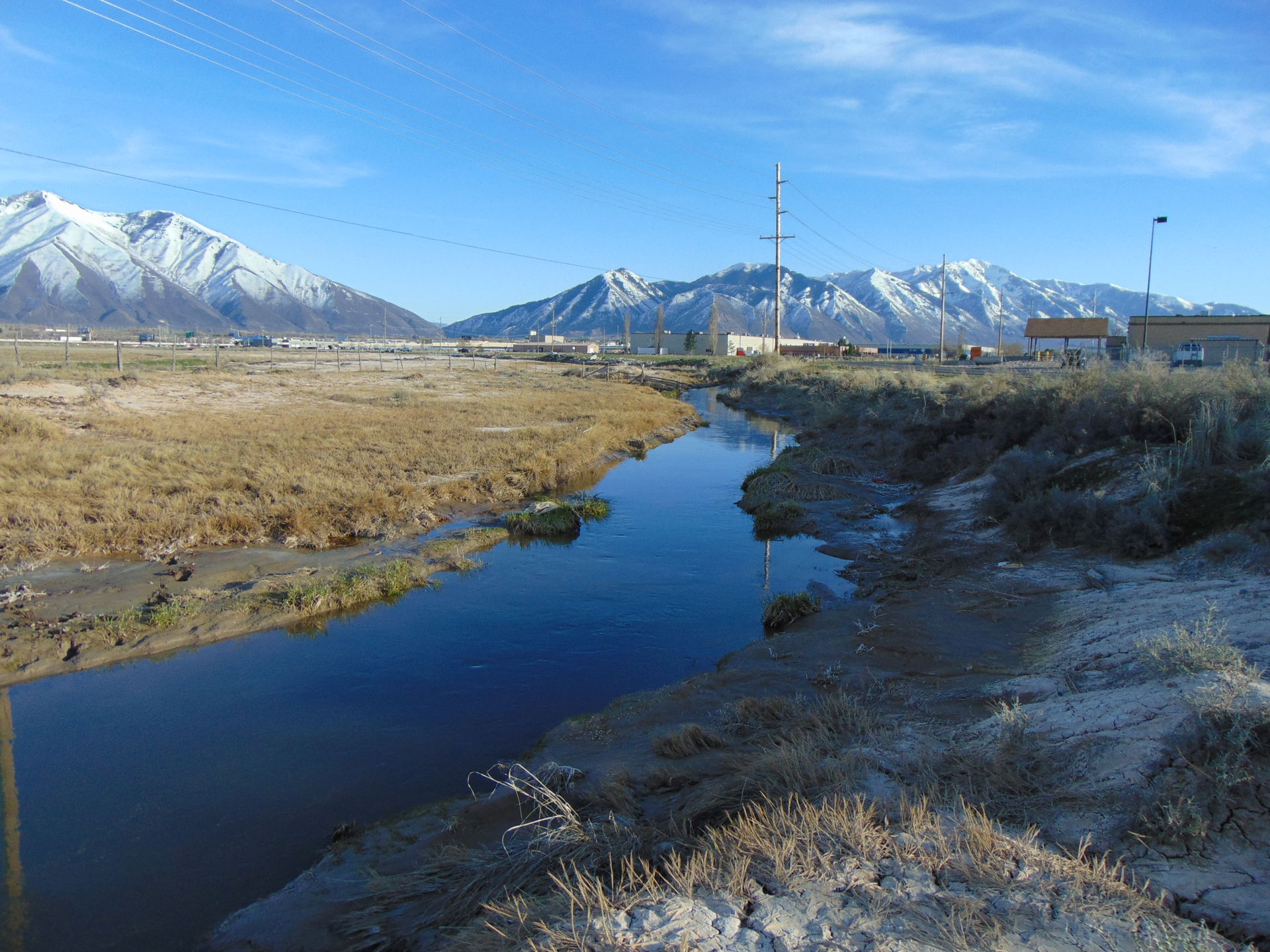 South-southeast along Dry Creek from just east of North Main St…