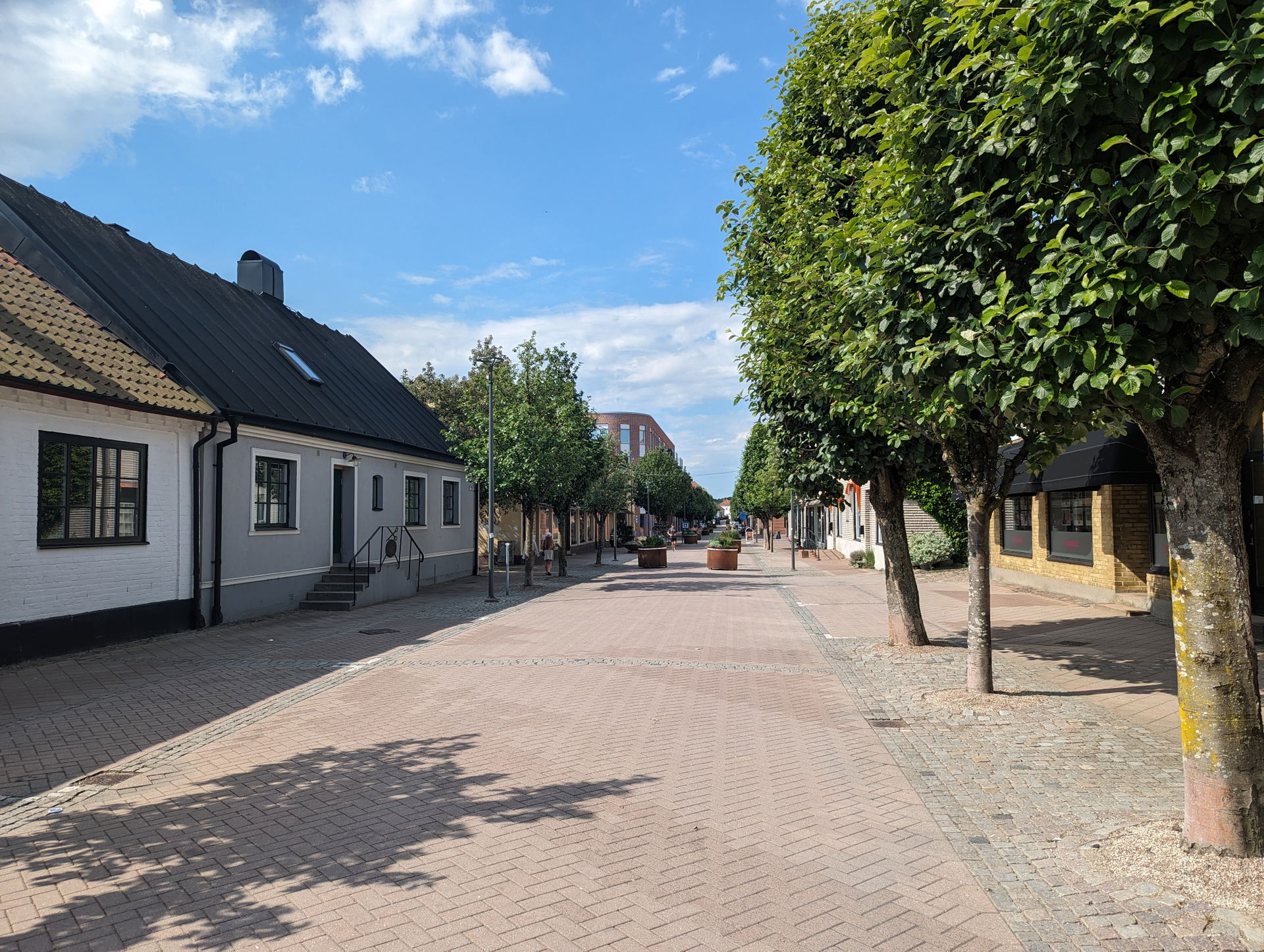 Storgatan som gågata i Svedala den 1 juni 2024.