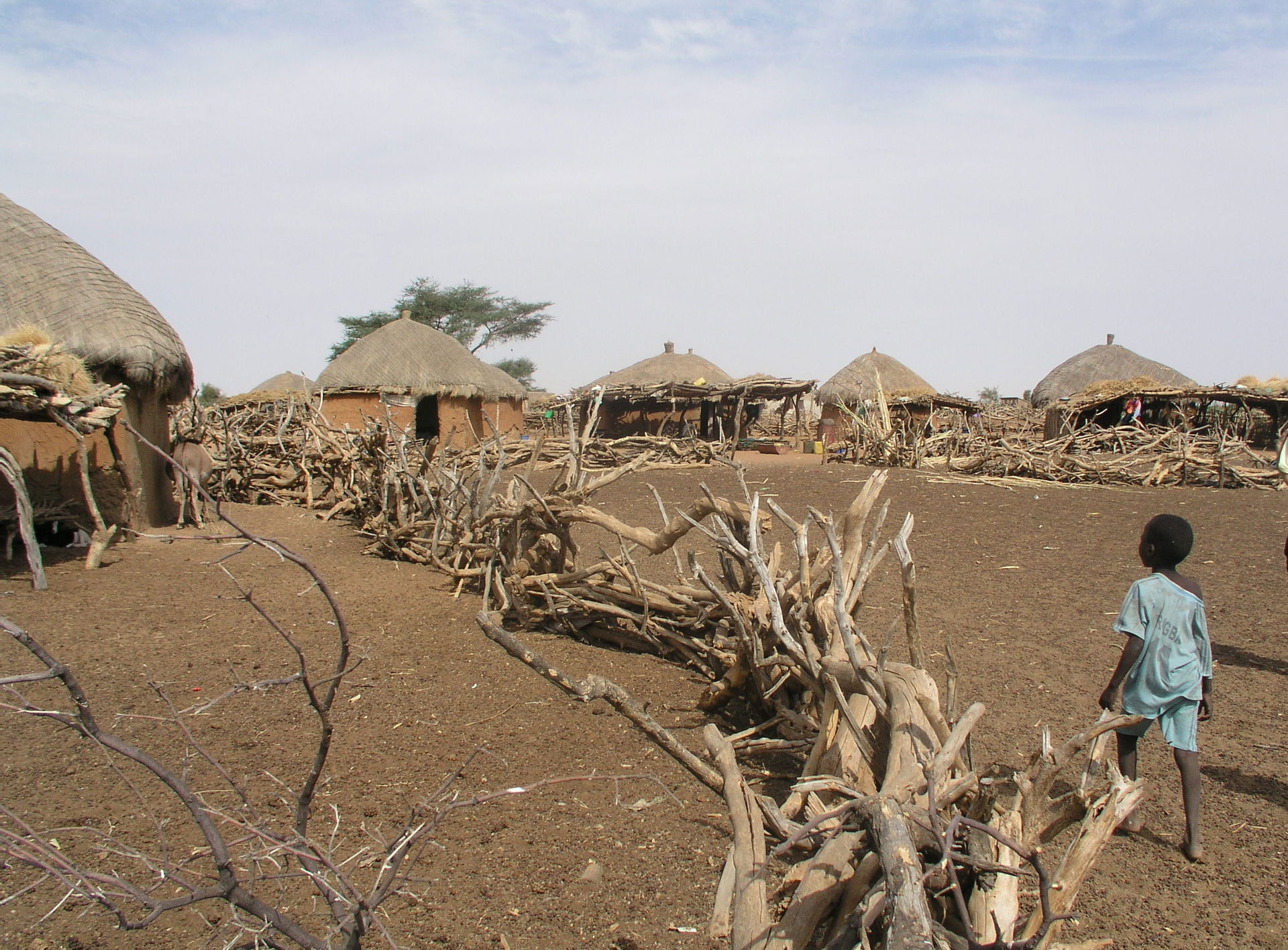 Village peul aux environs de Ndioum (nord du Sénégal)