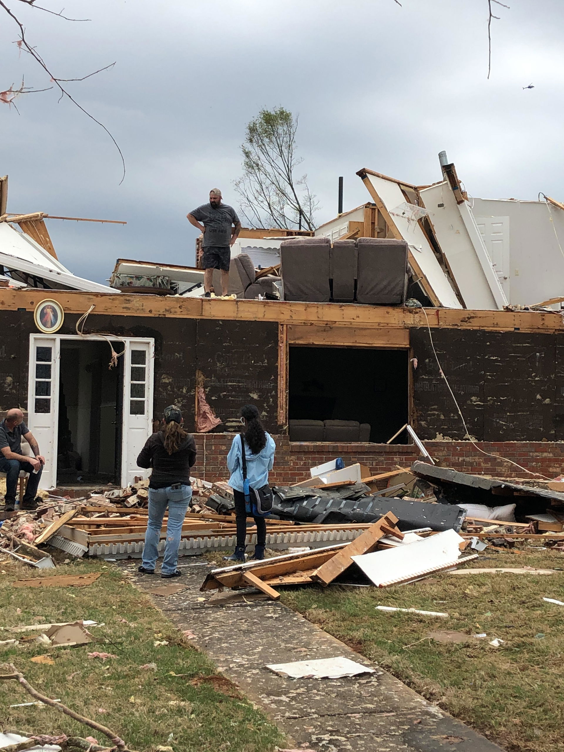 An apartment building destroyed by the EF3 tornado in Newnan, G…